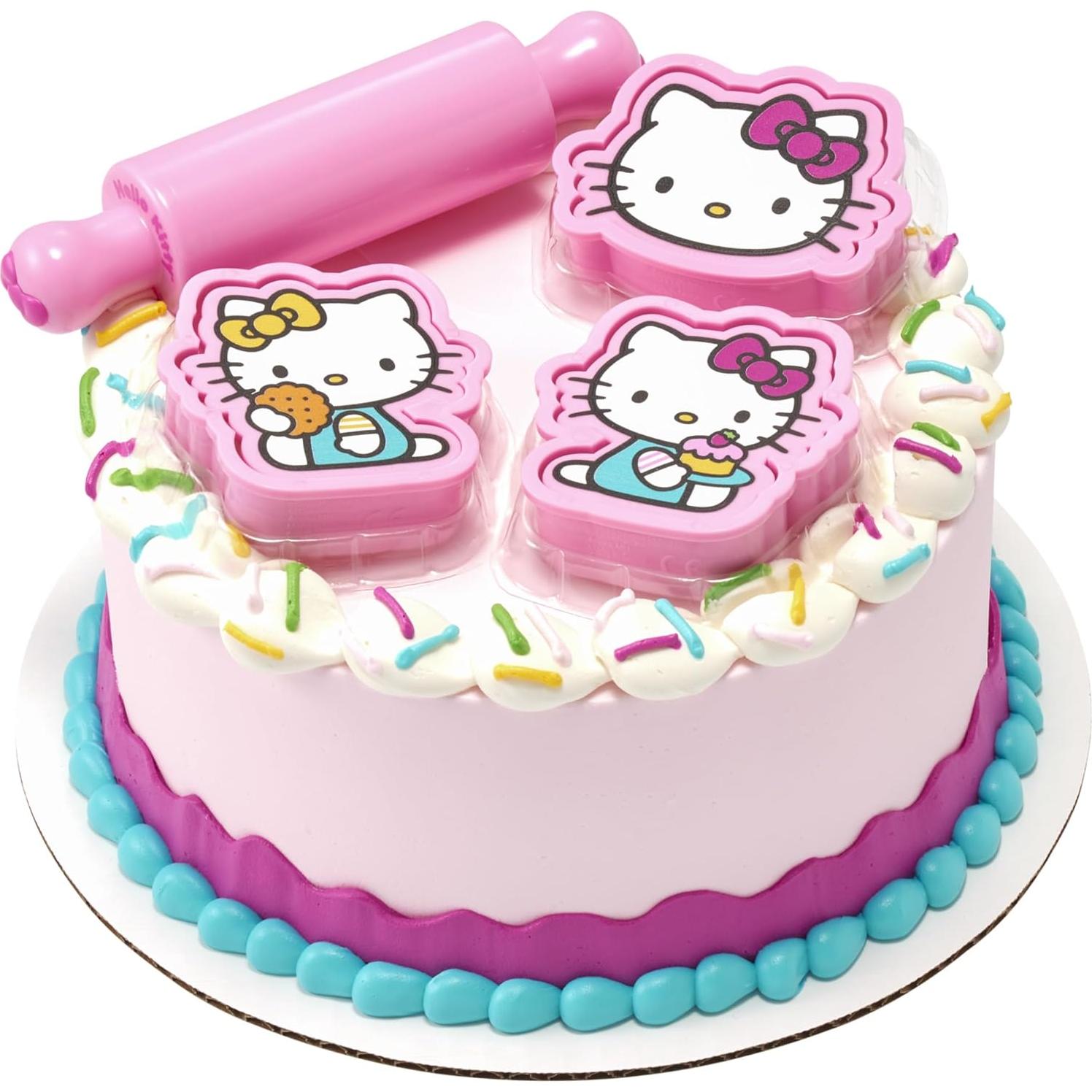 DecoSet Hello Kitty - Set de Decoración de Pastel 7 Piezas