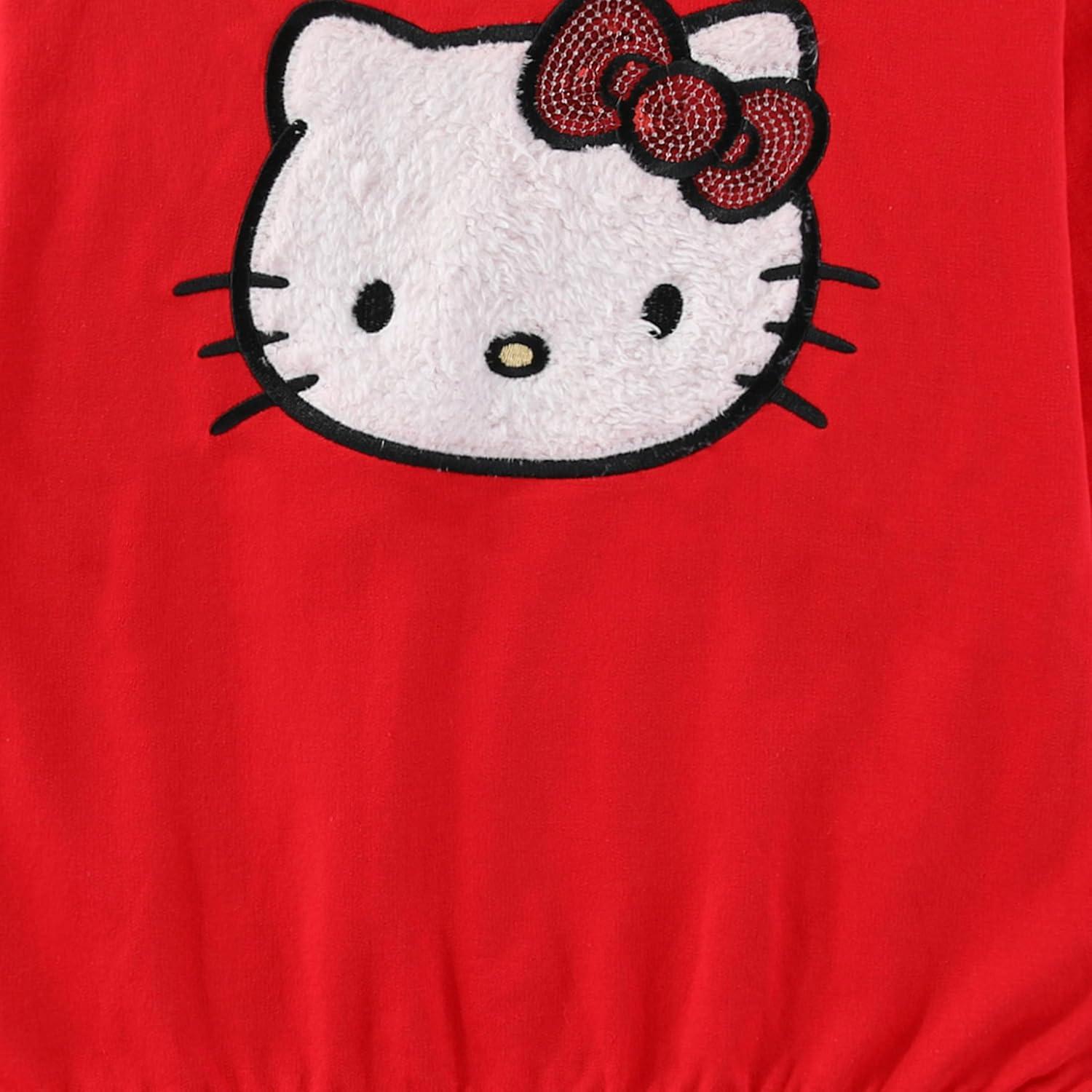 Conjunto Sudadera y Pantalones Hello Kitty Niñas Talla 5 Rojo
