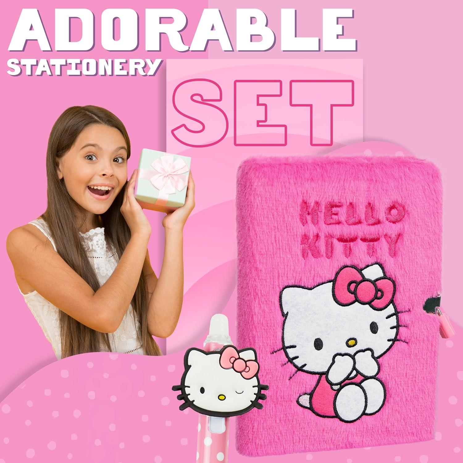 Diario Hello Kitty con Cerradura y Bolígrafo Rosa A5