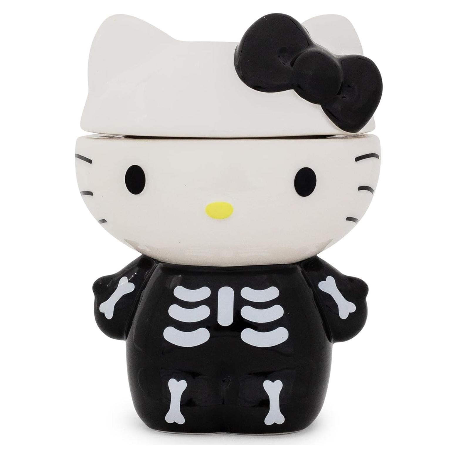 Tarro Cerámico Hello Kitty Esqueleto 15.24 cm para Snacks