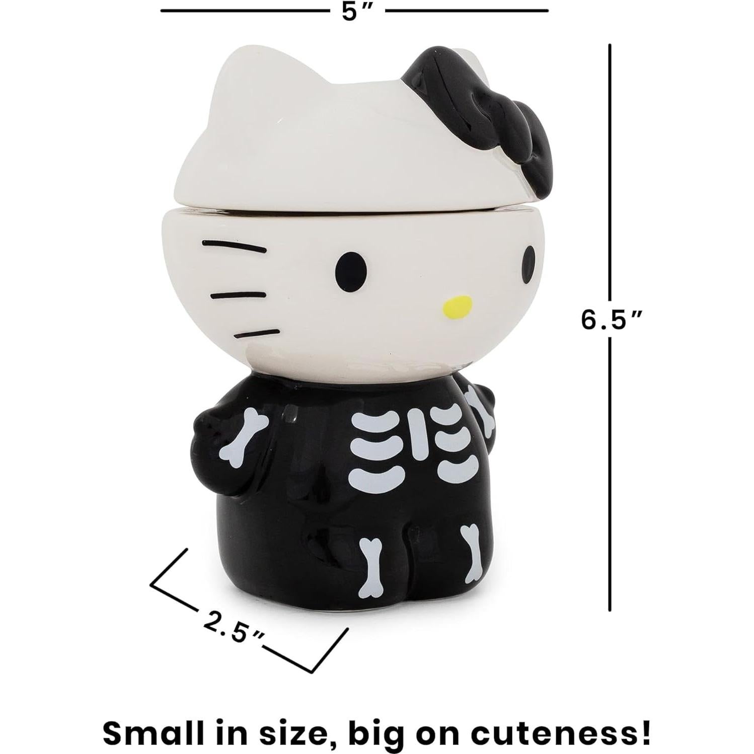 Tarro Cerámico Hello Kitty Esqueleto 15.24 cm para Snacks
