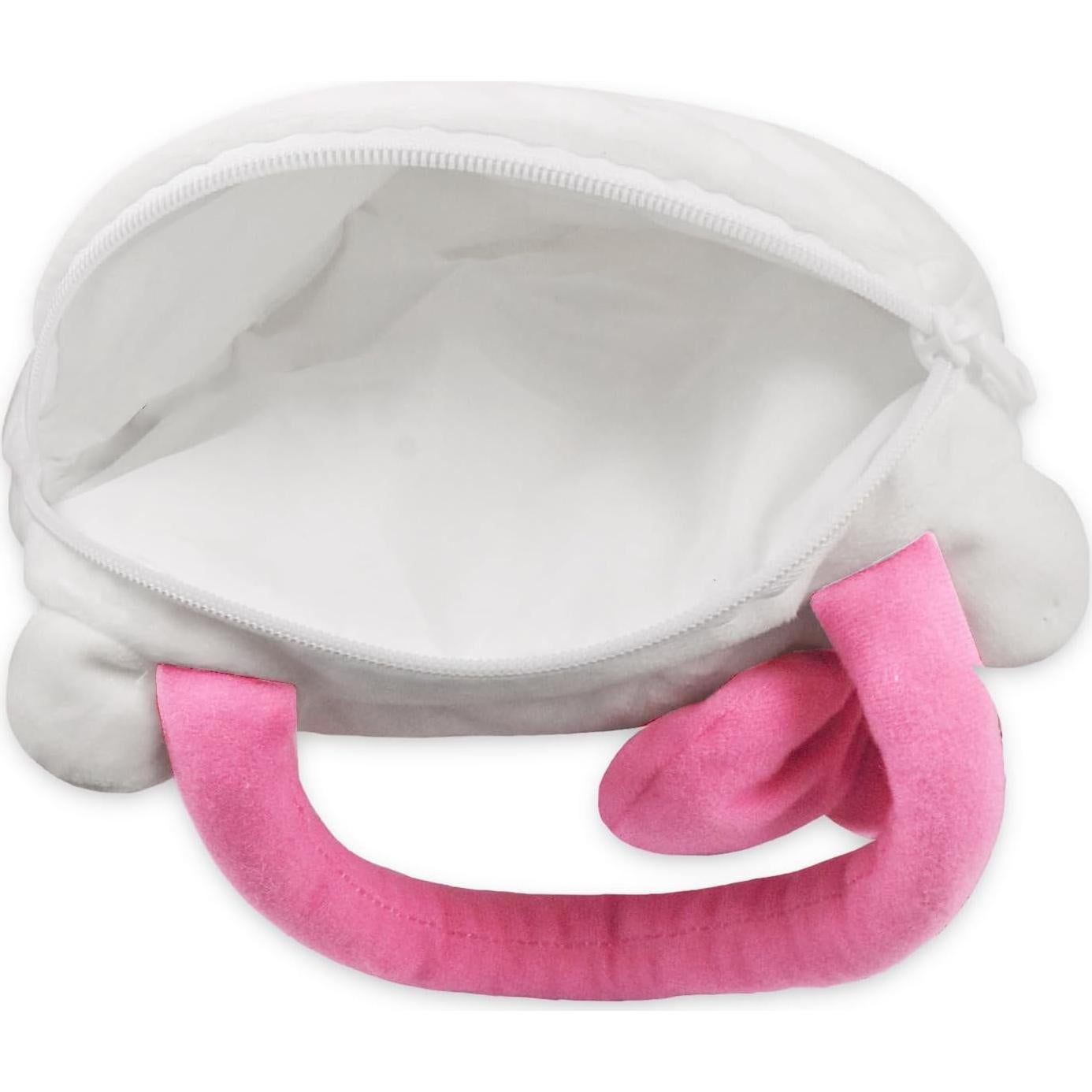 Bolso de peluche Hello Kitty para niñas con correas y pegatinas