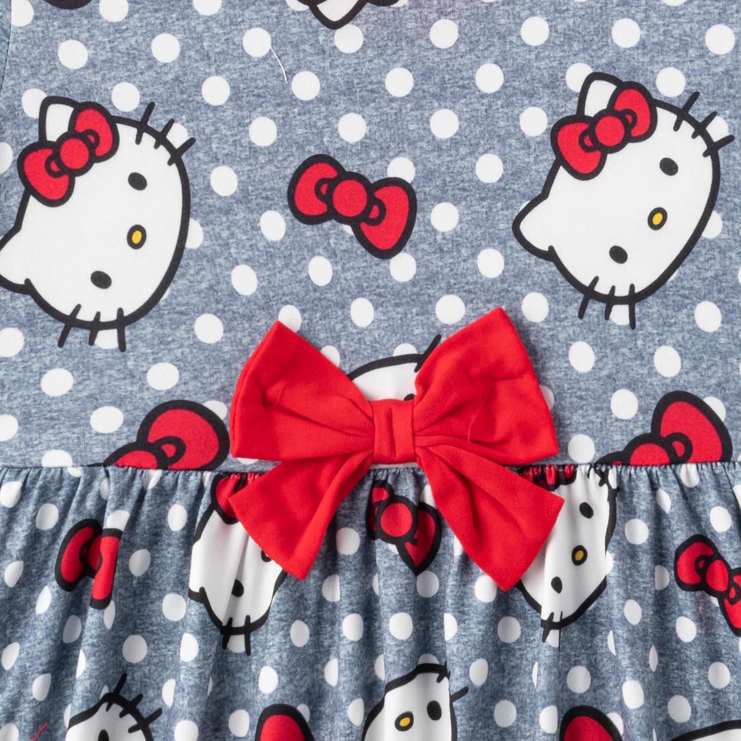 Vestidos Hello Kitty Sanrio para Niñas - 2 Paquetes Talla 5