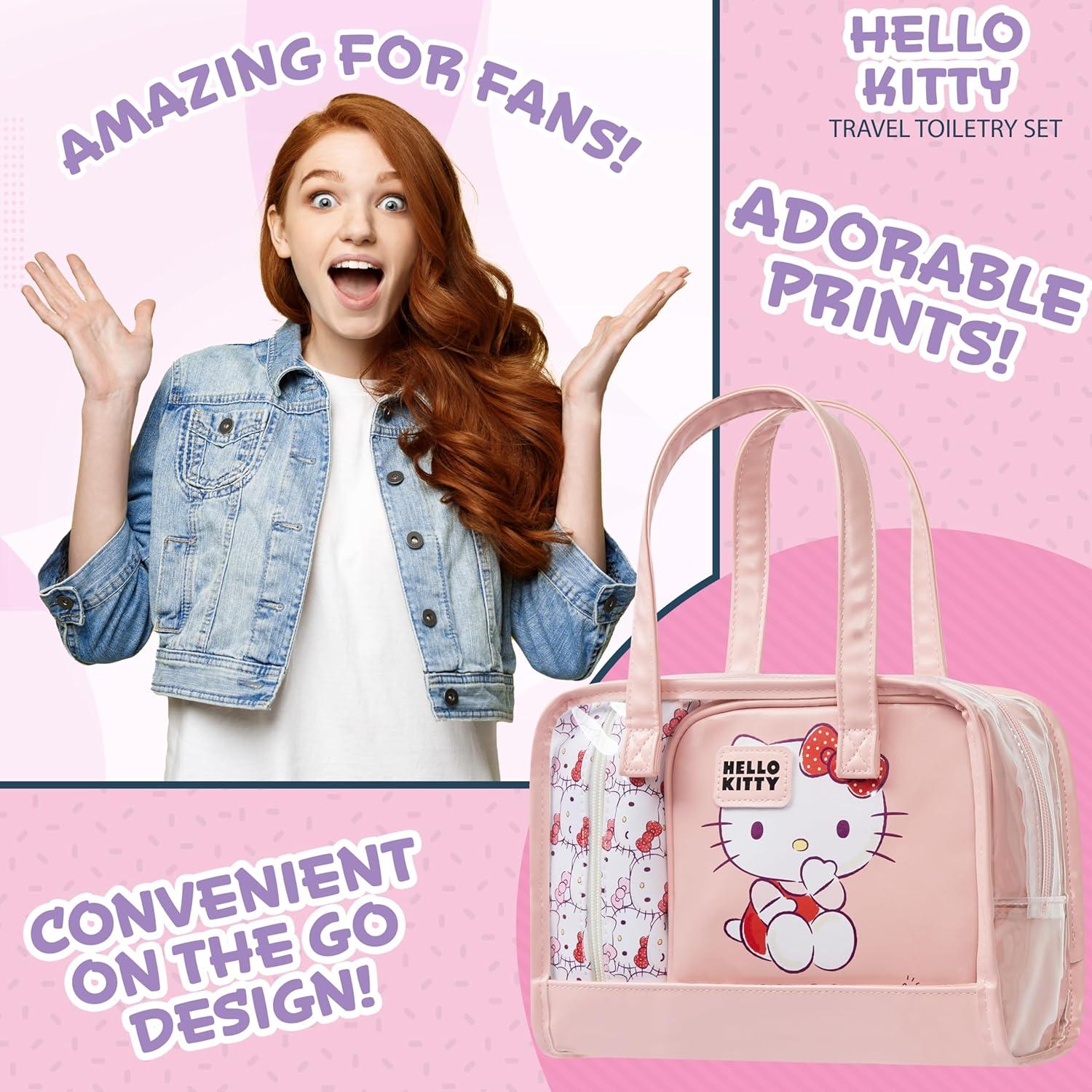 Conjunto de 3 Bolsas de Aseo Hello Kitty - Estuche de Maquillaje