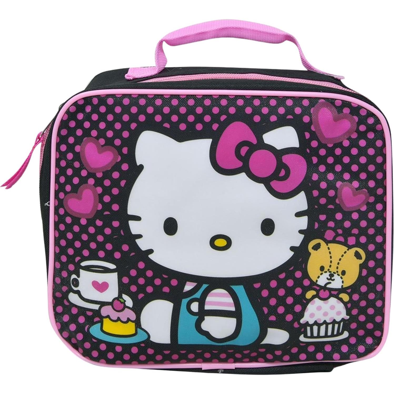 Bolsa de Almuerzo Aislada Hello Kitty Fast Forward Negra 4.66L