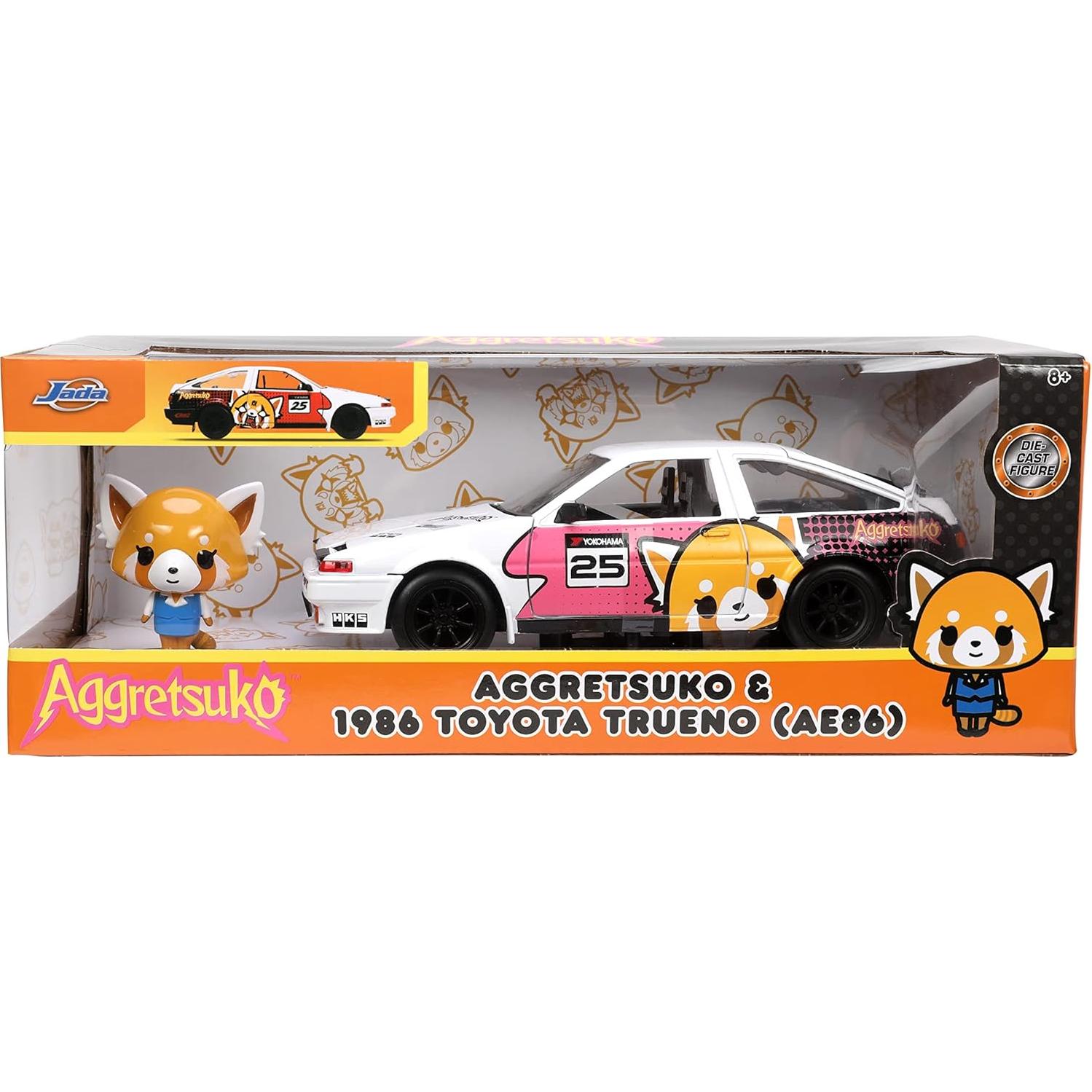 Coche de metal Jada Toys 1:24 Toyota Trueno AE86 Aggretsuko