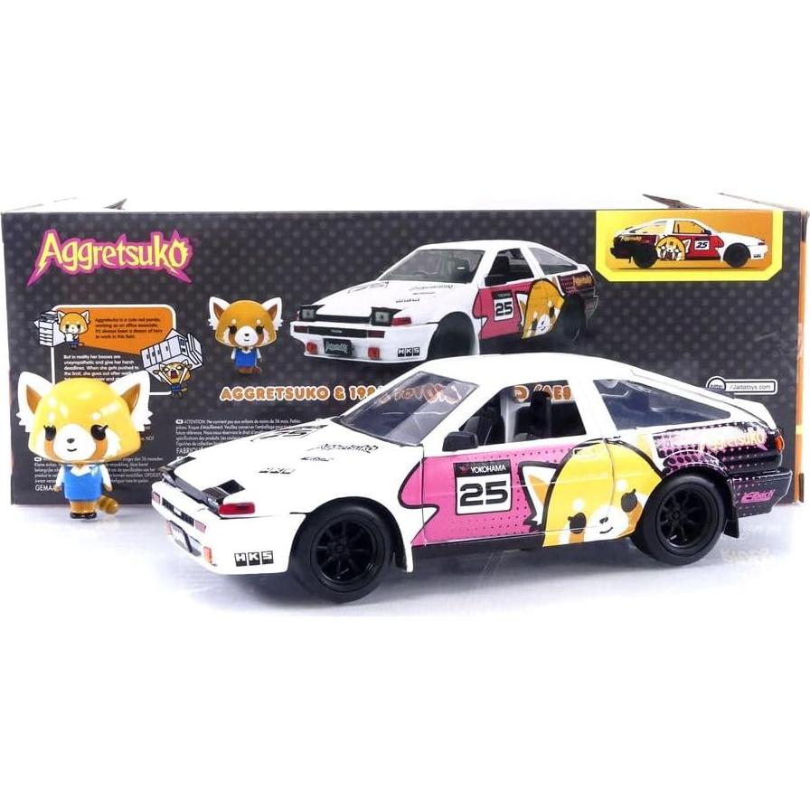 Coche de metal Jada Toys 1:24 Toyota Trueno AE86 Aggretsuko