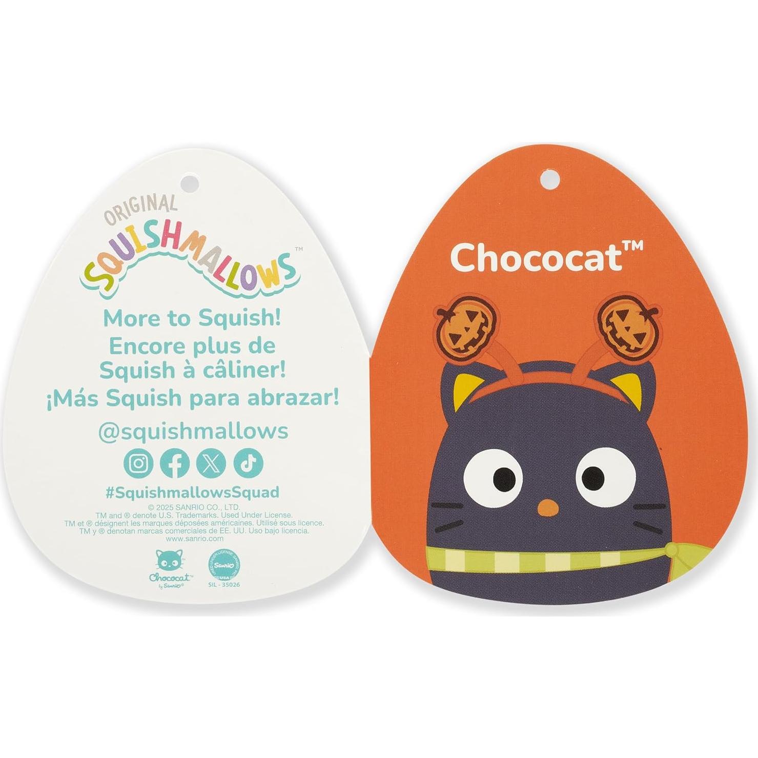 Peluche Squishmallows Halloween 2025 Chococat 30cm Jazwares