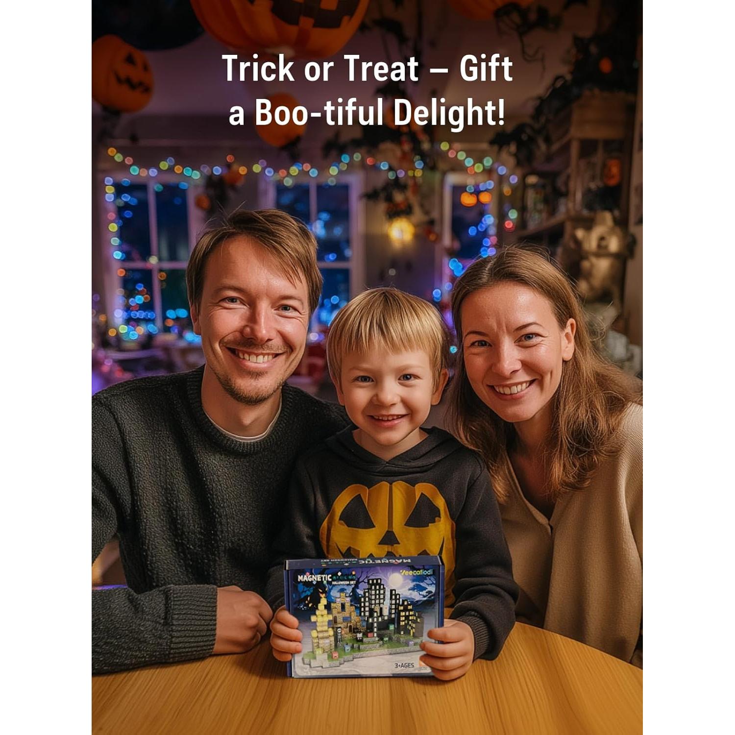 Bloques Magnéticos Halloween 137PCS Veecafiodi Juguetes STEM