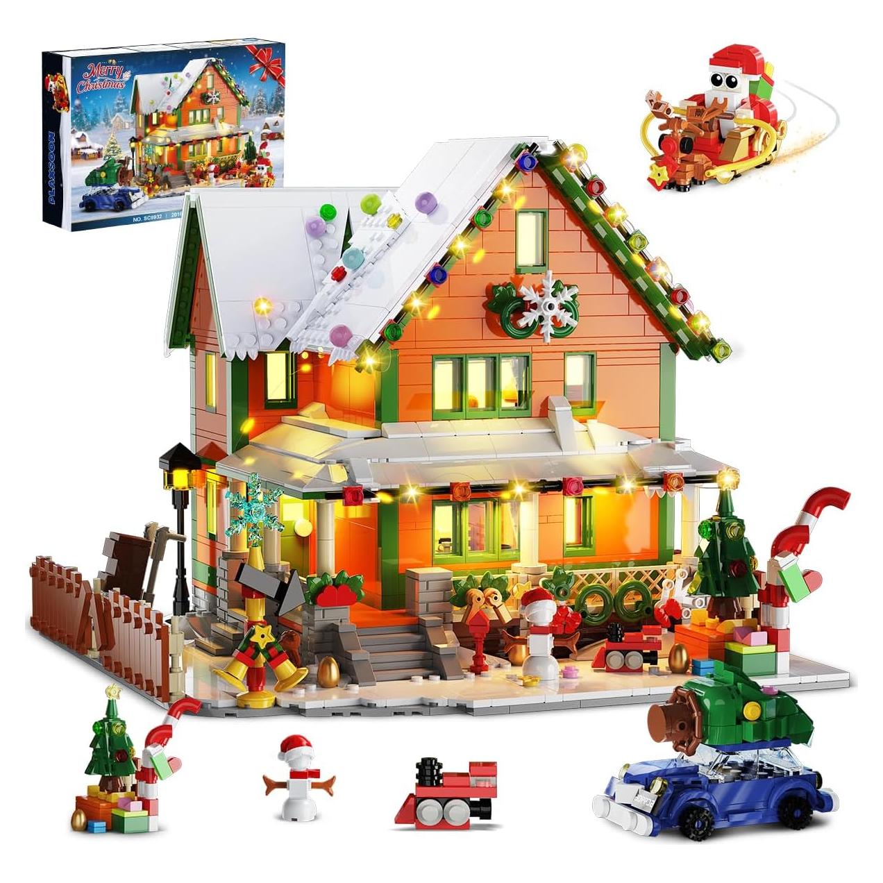 Juego de Construcción Casa de Navidad PLAXSOON 1961 Piezas