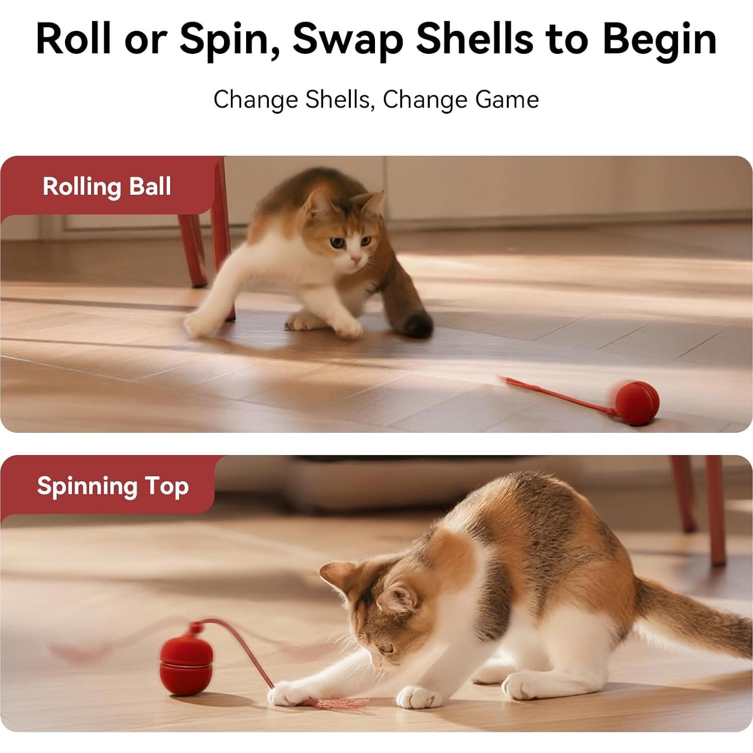 Juguete Interactivo para Gatos Cheerble Duo2 Rojo - Electrónico