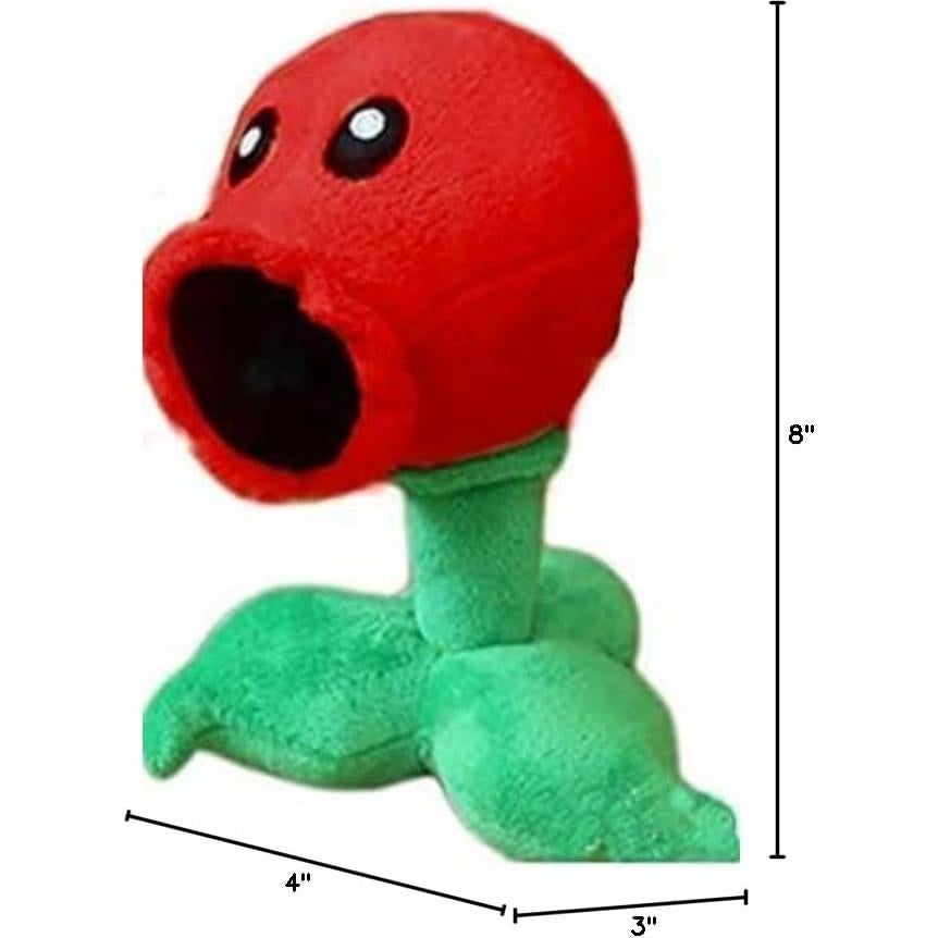 Muñeco de Peluche Peashooter PVZ 20 cm Rojo Juguete Infantil