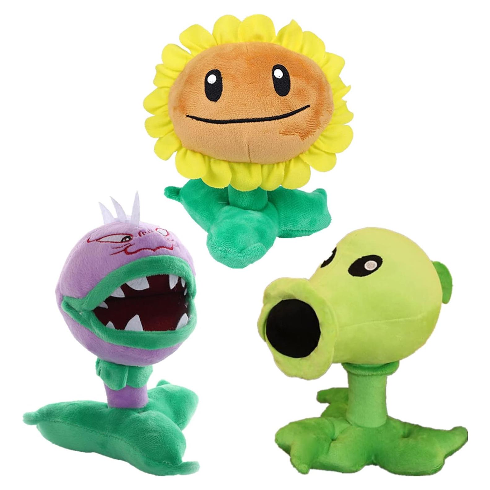 Set de Juguetes de Plantas Zombis de Felpa JHESAO 3 PCS