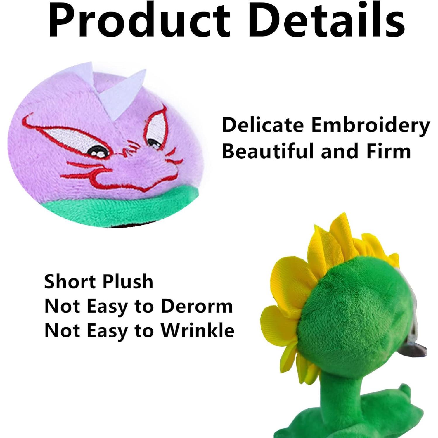 Set de Juguetes de Plantas Zombis de Felpa JHESAO 3 PCS