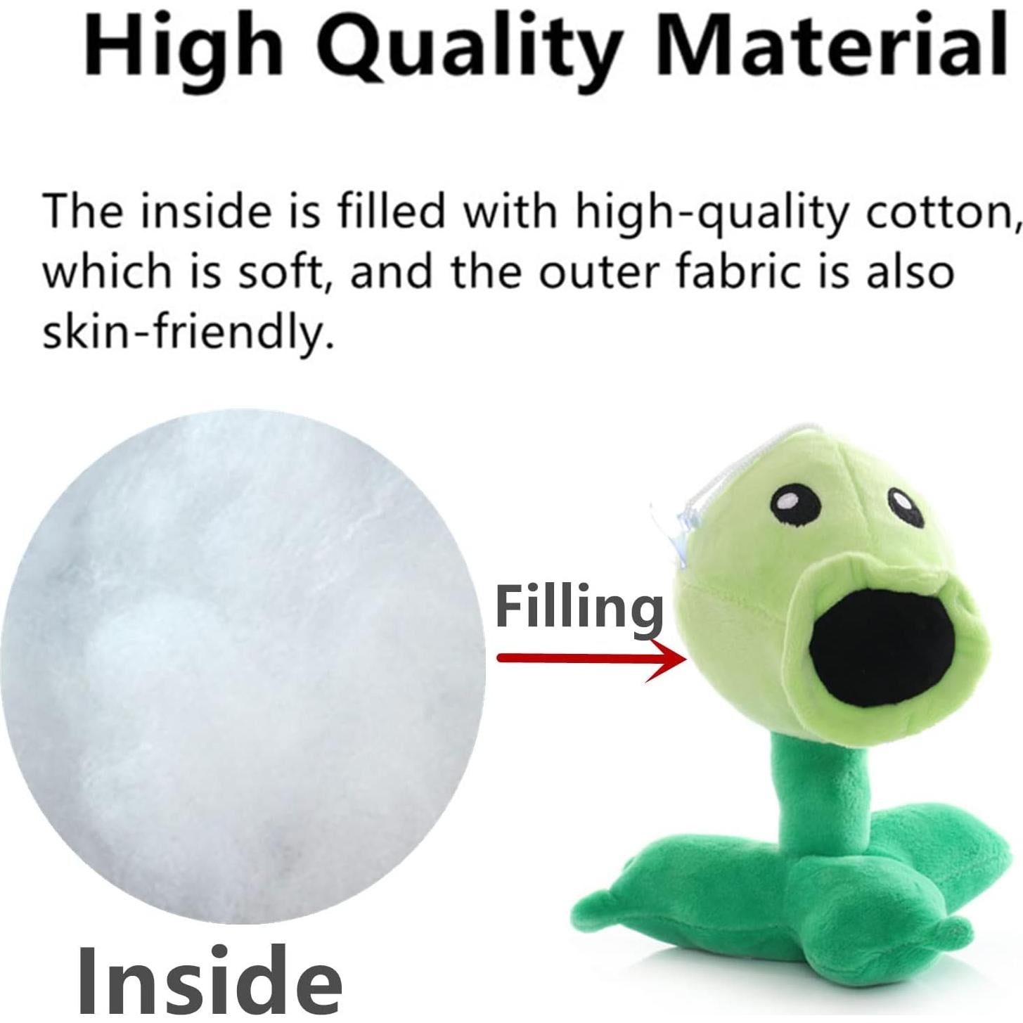 Set de Juguetes de Plantas Zombis de Felpa JHESAO 3 PCS