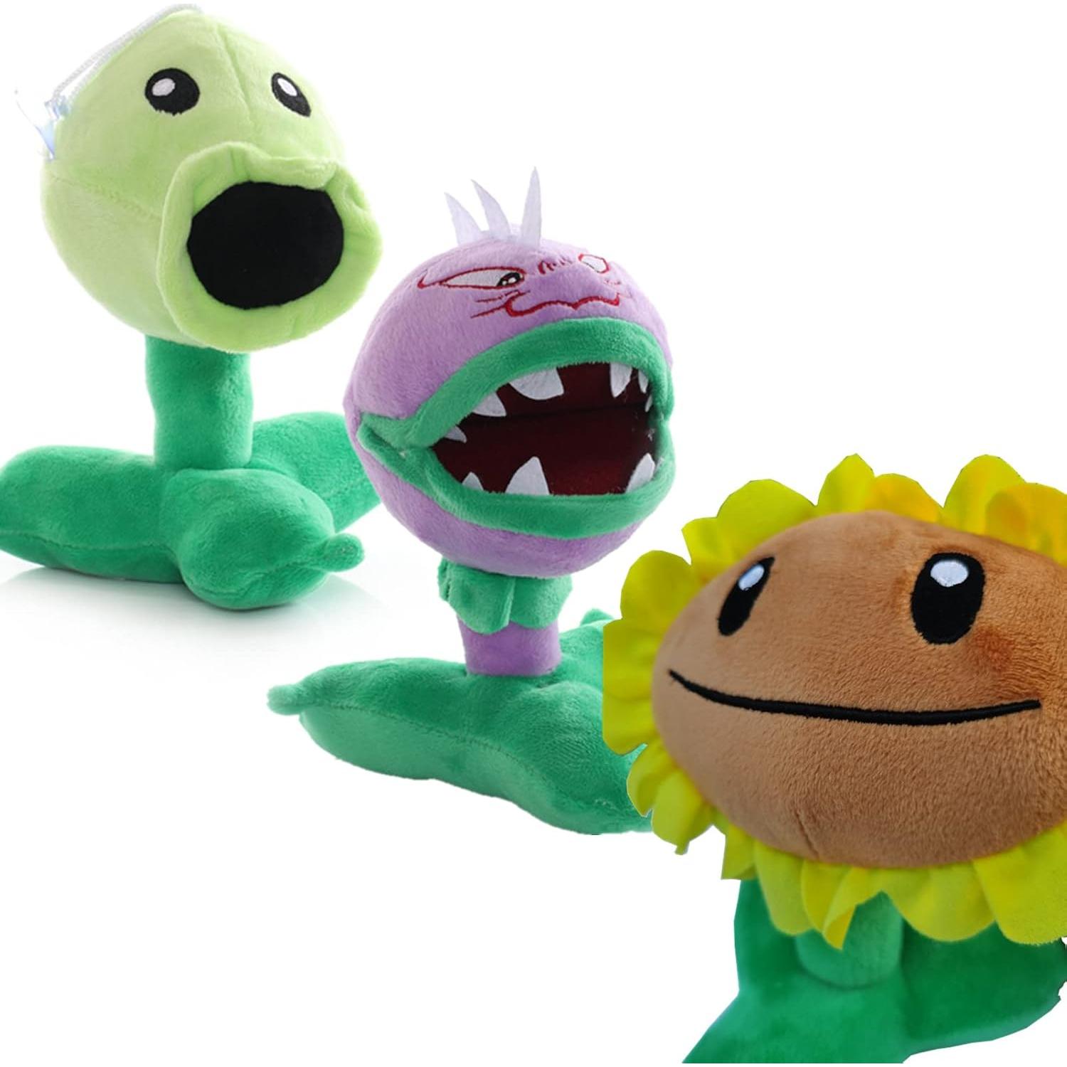 Set de Juguetes de Plantas Zombis de Felpa JHESAO 3 PCS
