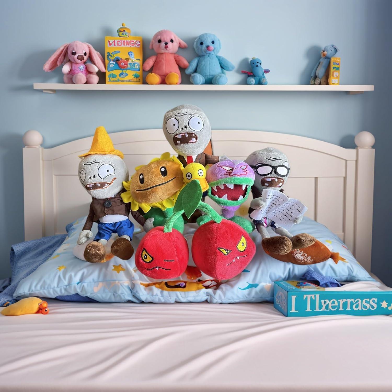 6 Piezas Juguetes de Peluche Plants vs Zombies Dyharnsty