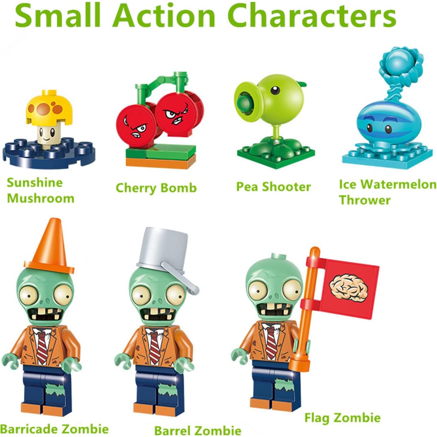 Juguetes de Plantas y Zombies JHESAO 933PCS Figuras de Acción