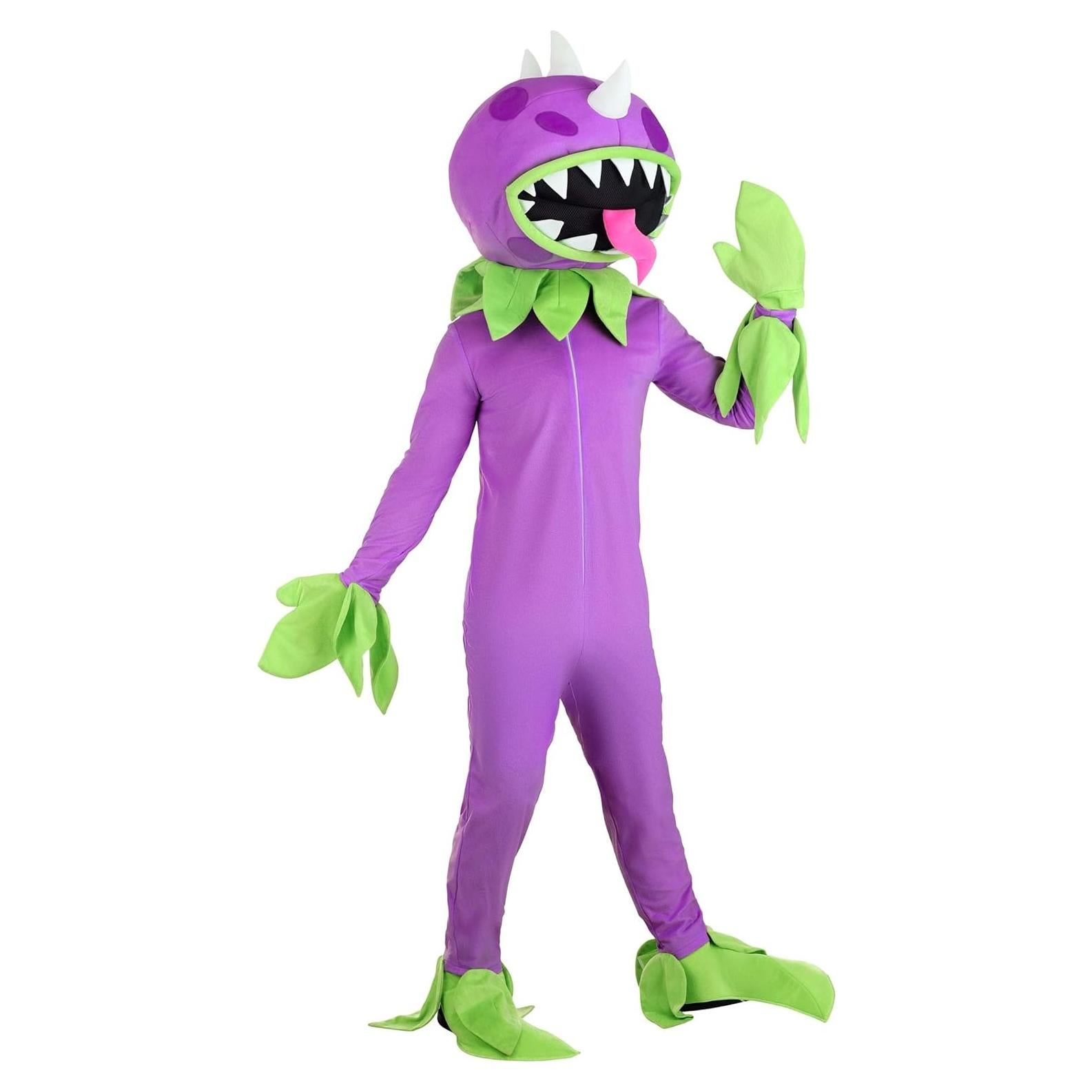 Disfraz Chomper Plantas Vs Zombies Adulto Morado con Máscara