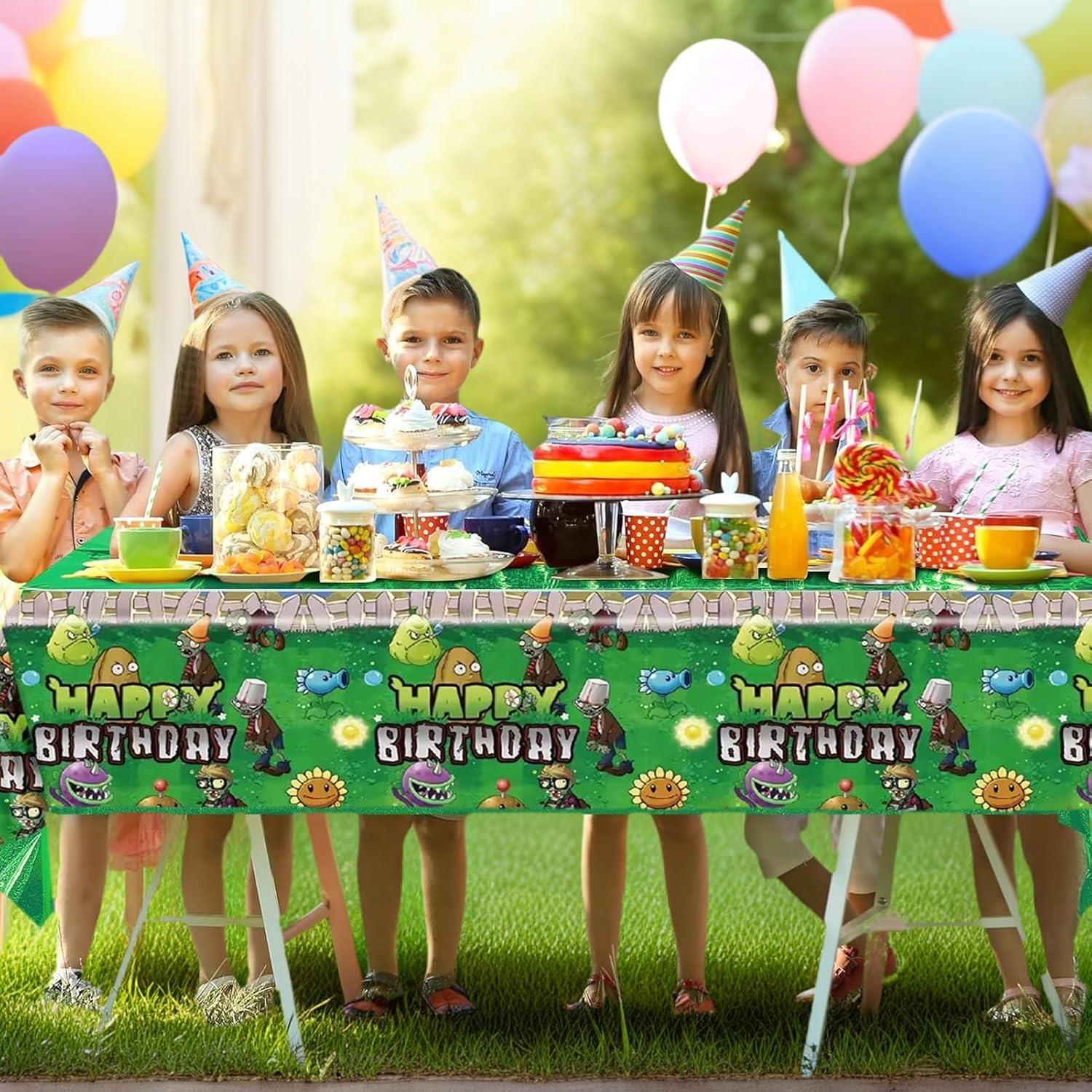 Paquete de 2 Manteles Rectangulares Plants vs Zombies 106.68x177.8cm