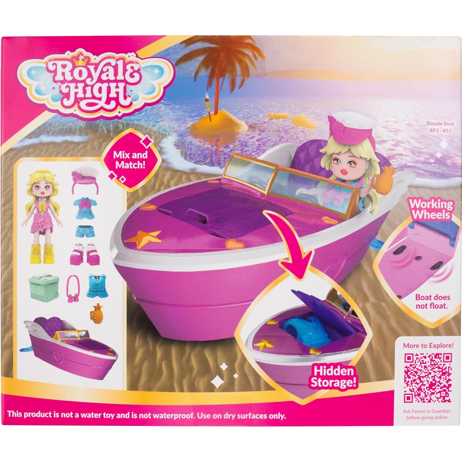 Barco Royale Jazwares con Muñeca 7.5 cm y Artículo Digital