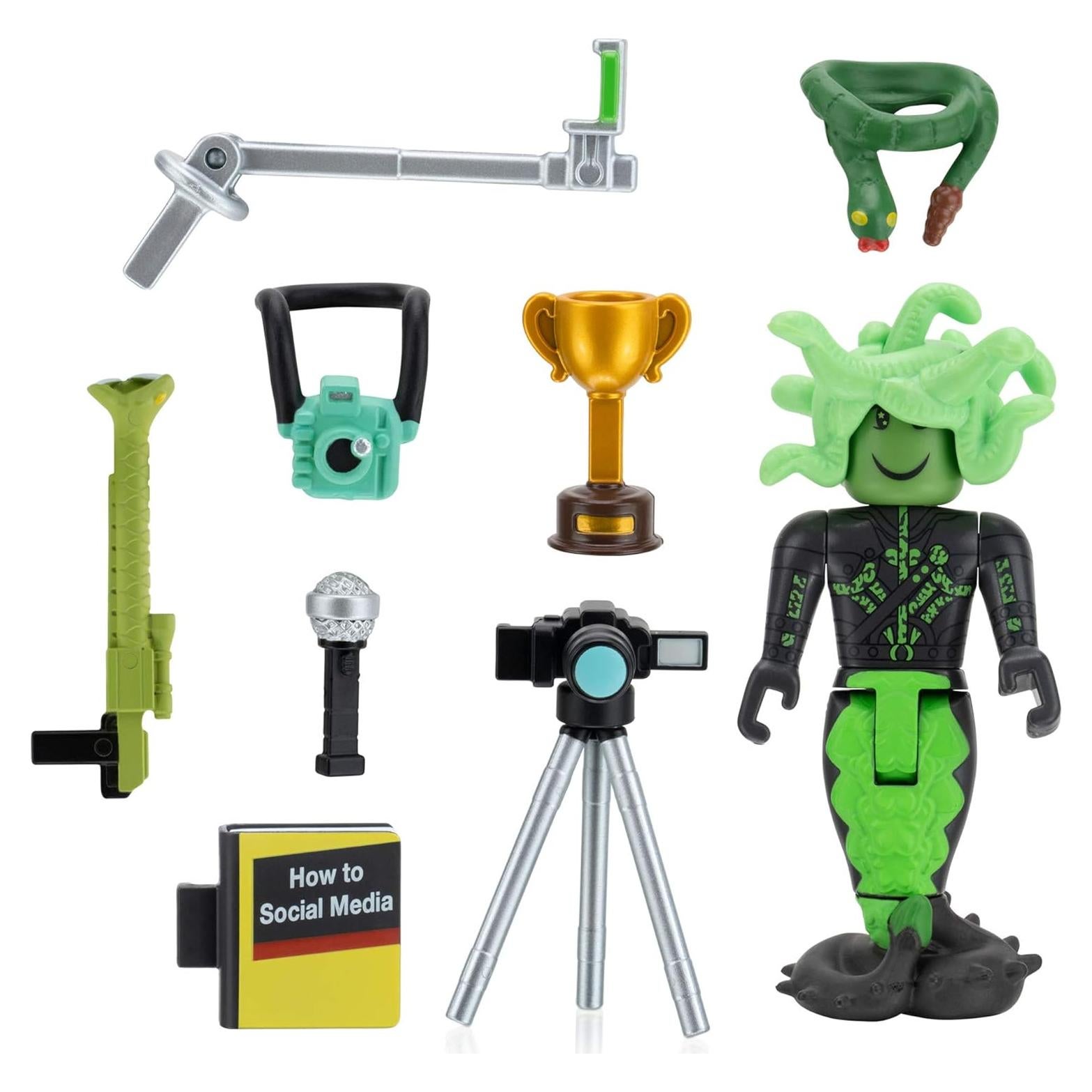 Figura de Acción Influencer Medusa Social Roblox con Accesorios