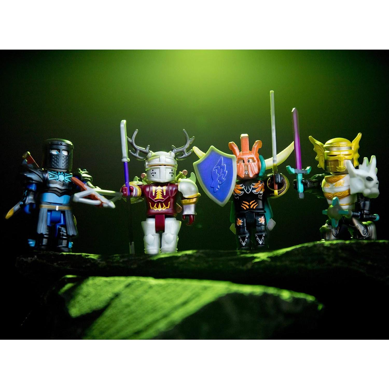 Paquete de 4 Figuras Días de Caballero Roblox - Accesorios Incluidos