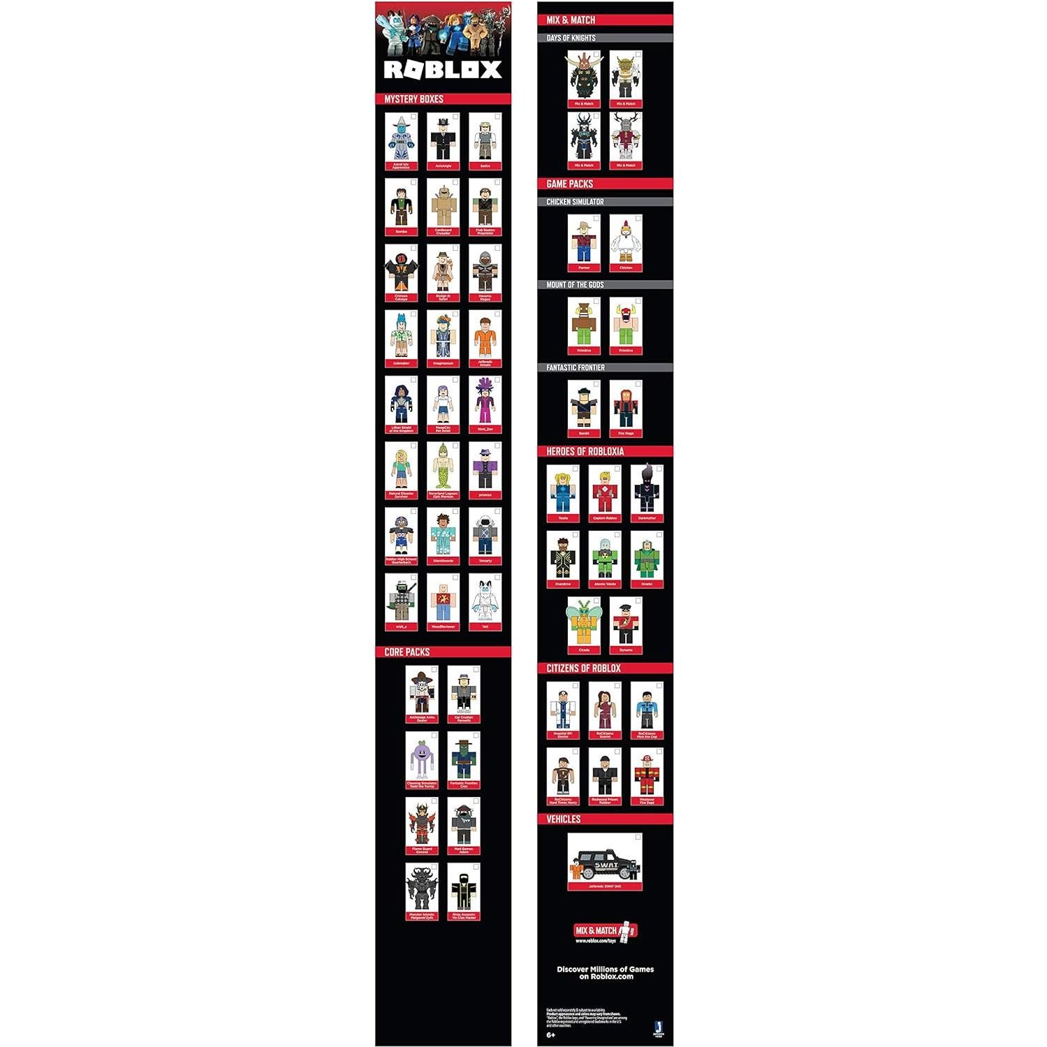 Paquete de 4 Figuras Días de Caballero Roblox - Accesorios Incluidos