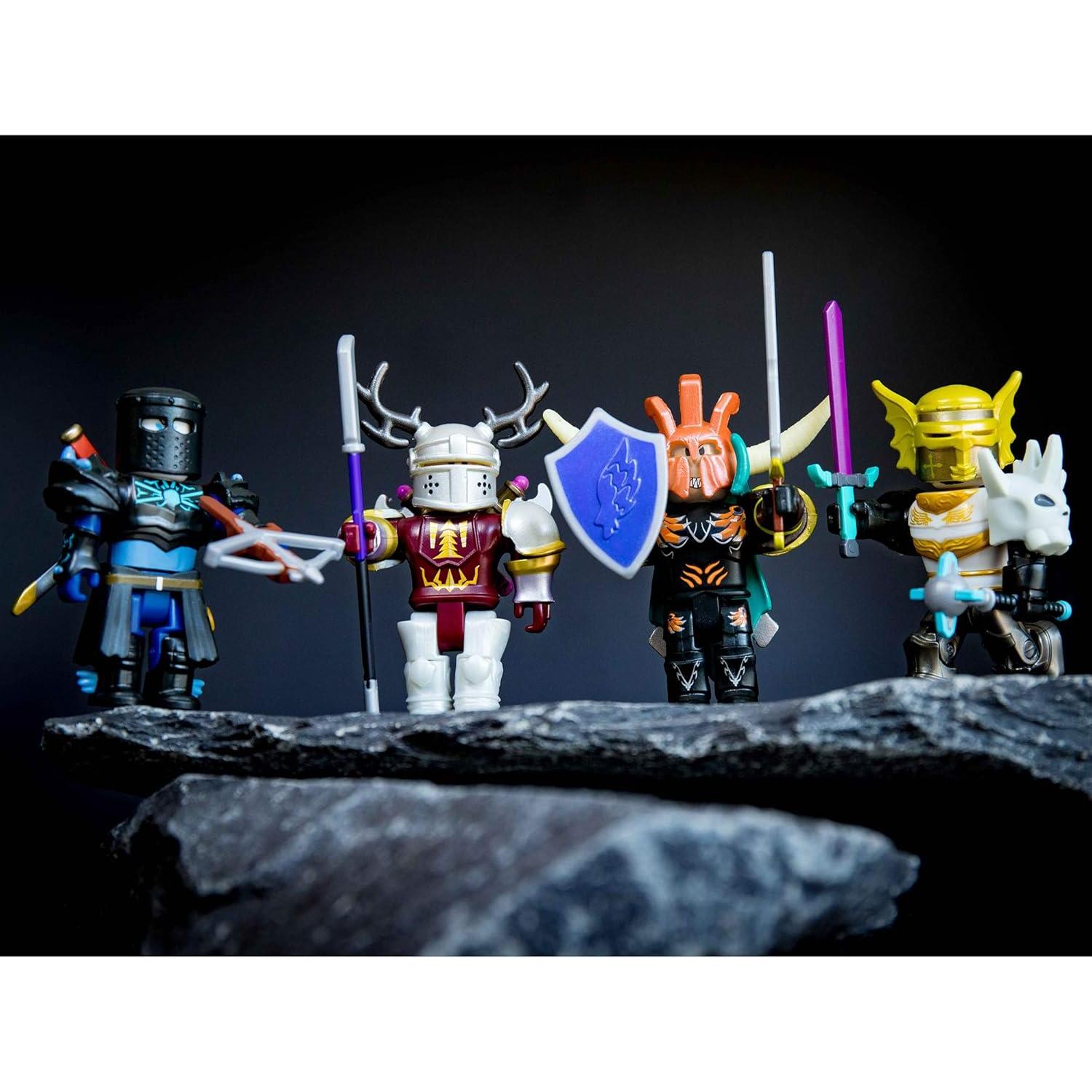 Paquete de 4 Figuras Días de Caballero Roblox - Accesorios Incluidos