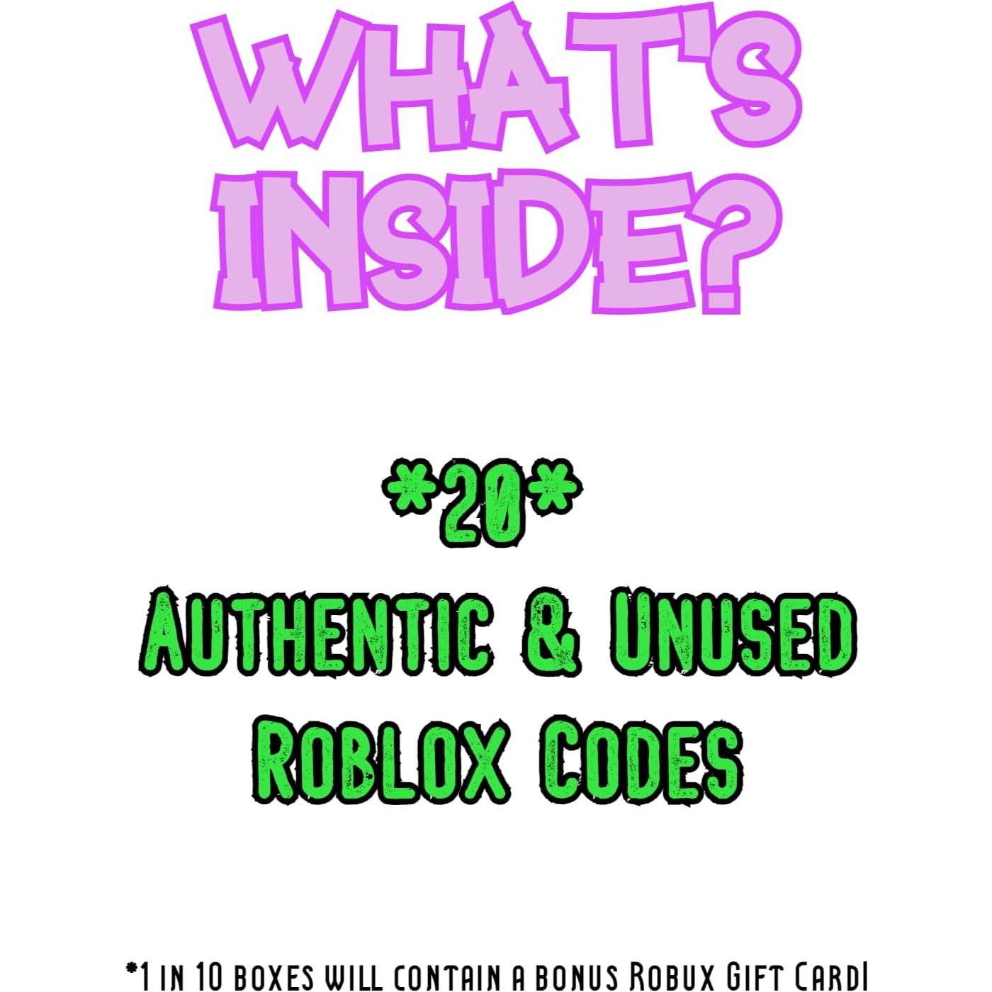 Caja de Regalo de Códigos Roblox - Lote de 20 Códigos Nuevos