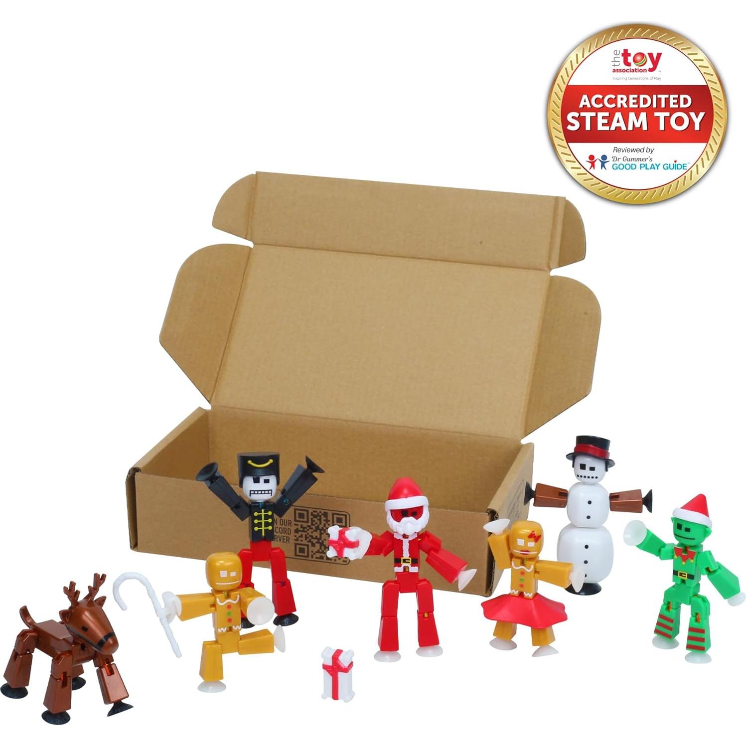 Paquete Navidad StikBot Zing - 7 Figuras + Accesorios