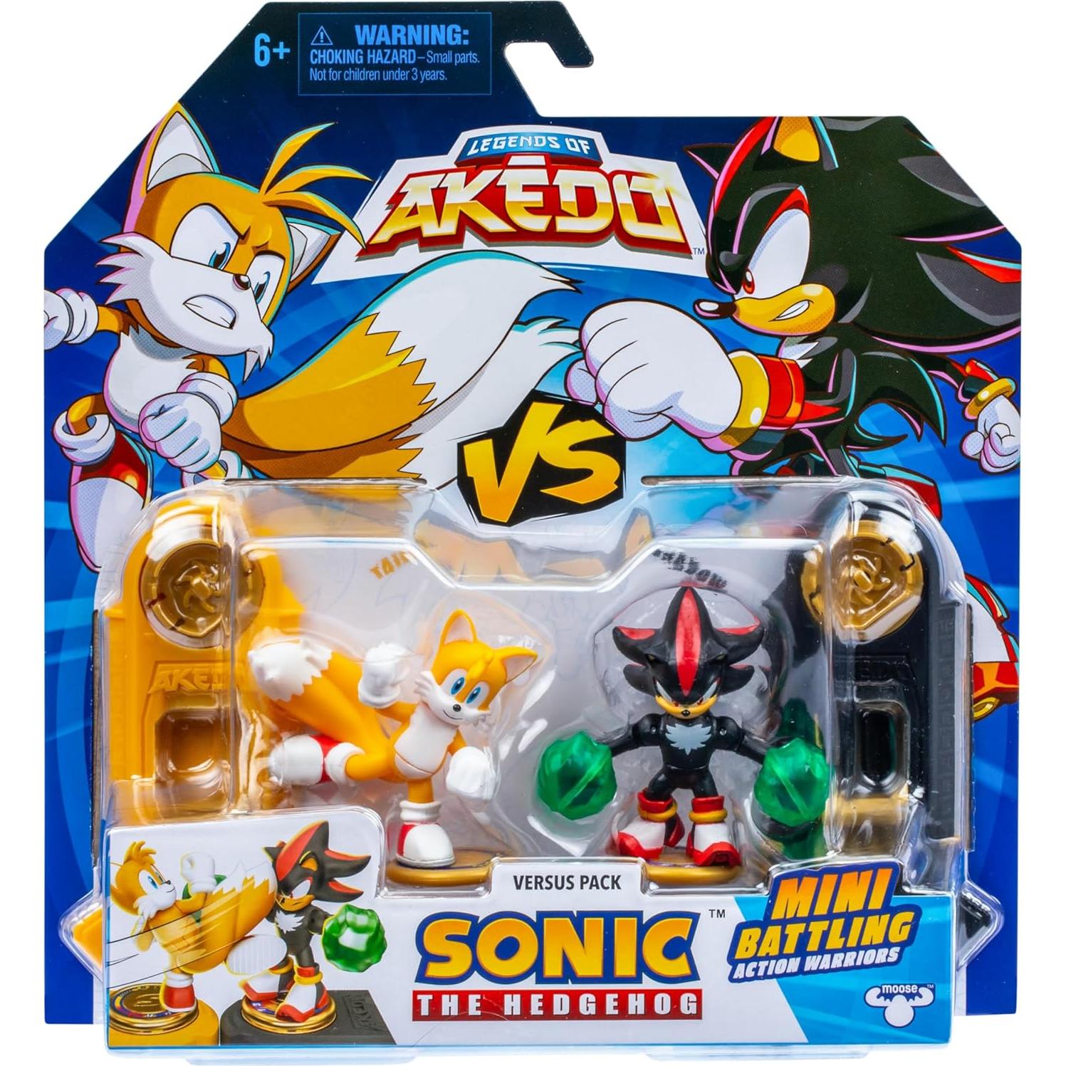 Paquete Versus Akedo Sonic Tails y Shadow 5.72 cm
