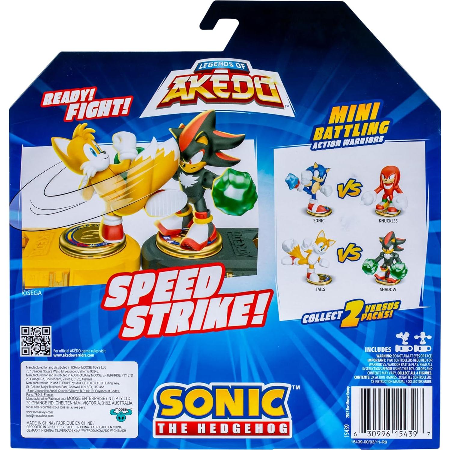 Paquete Versus Akedo Sonic Tails y Shadow 5.72 cm