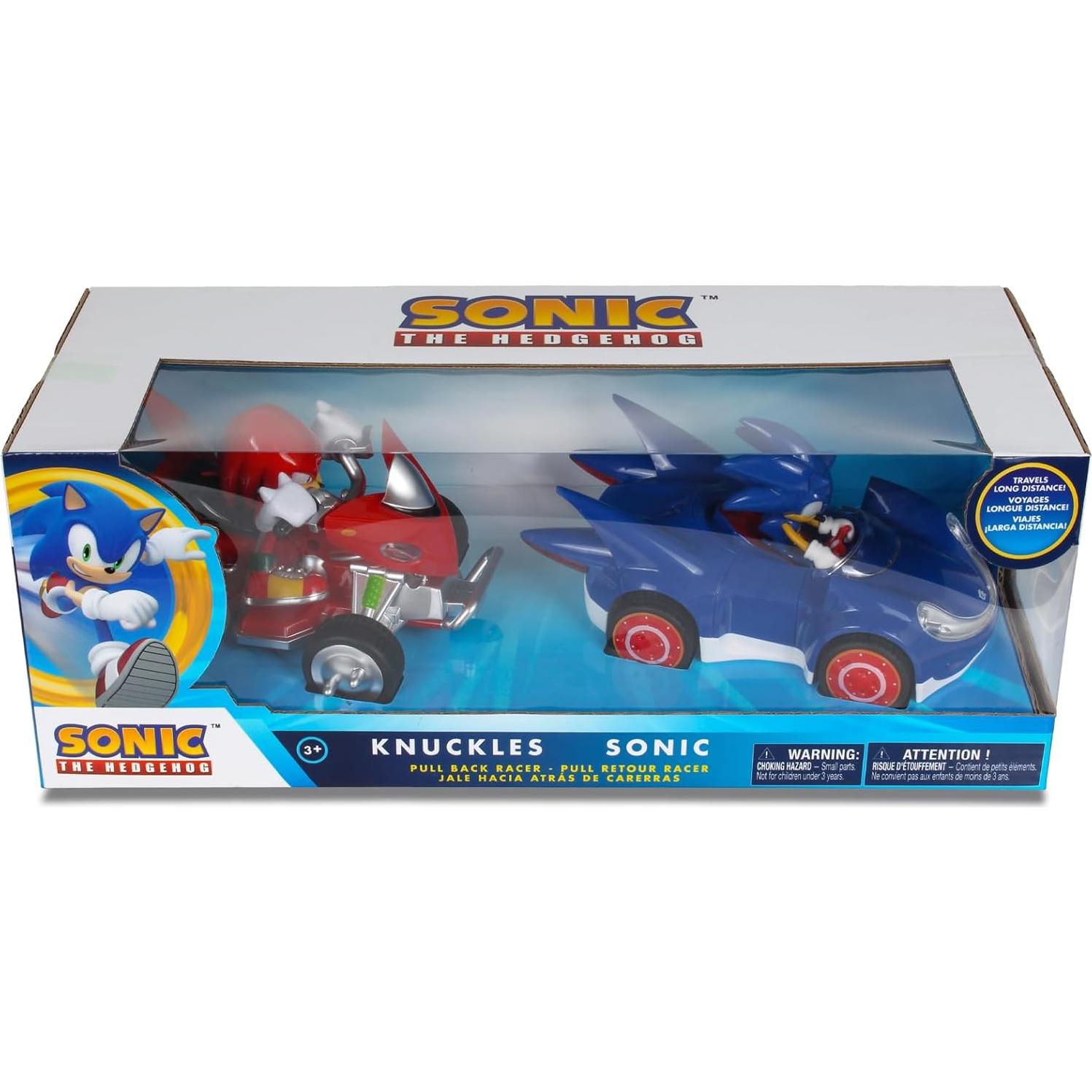 NKOK Sonic The Hedgehog 2-Pack: Sonic y Knuckles Pullback