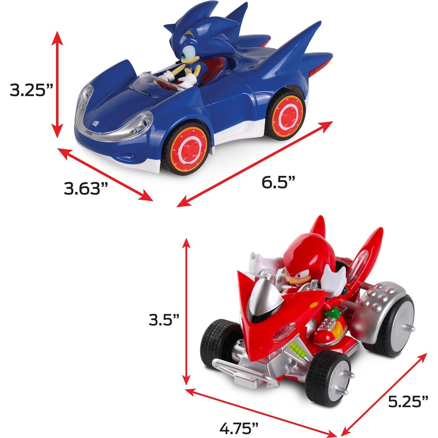 NKOK Sonic The Hedgehog 2-Pack: Sonic y Knuckles Pullback