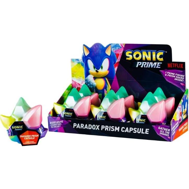 Cápsula Sorpresa Sonic Prime Prisma Paradoja - 1 Figura + Stickers