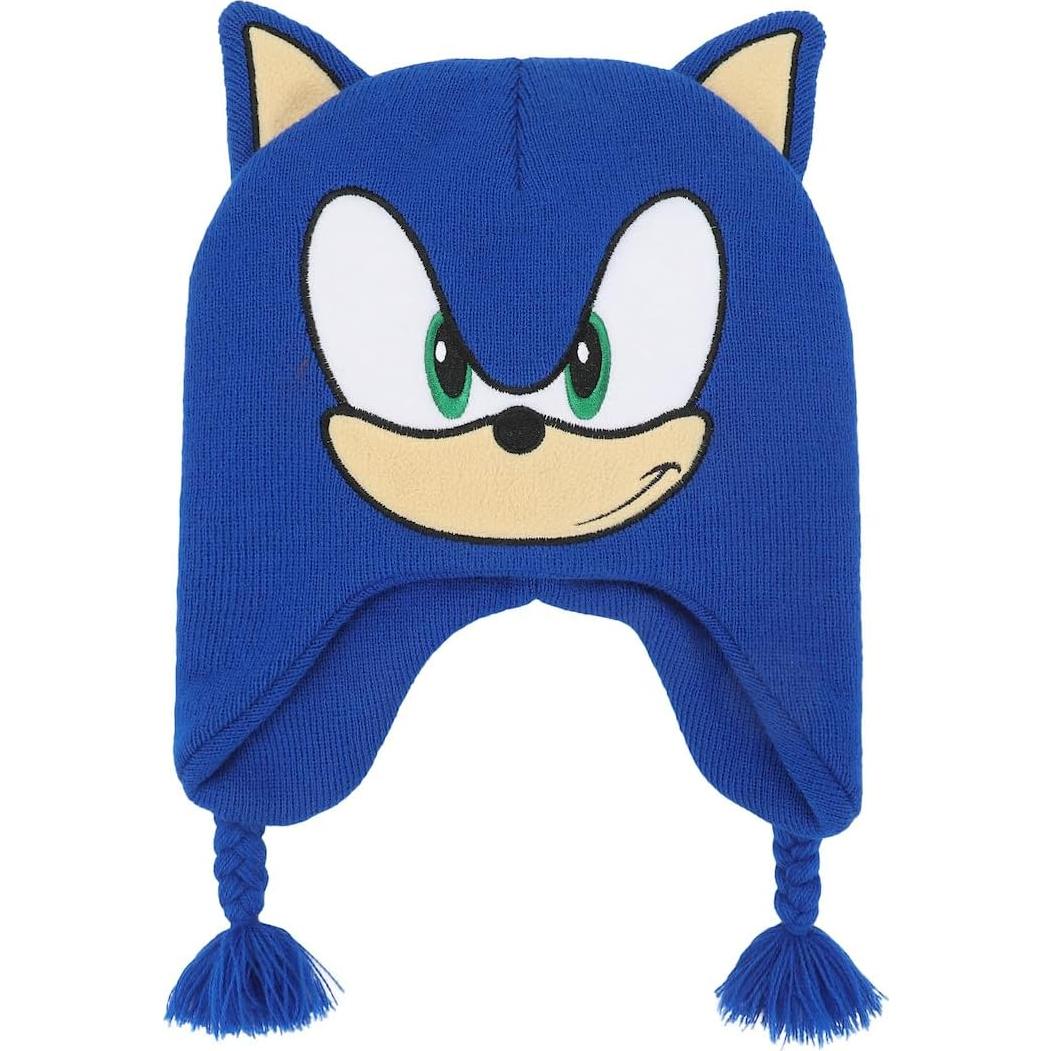 Conjunto Sombrero Peruano y Guantes Sonic The Hedgehog 2 Piezas