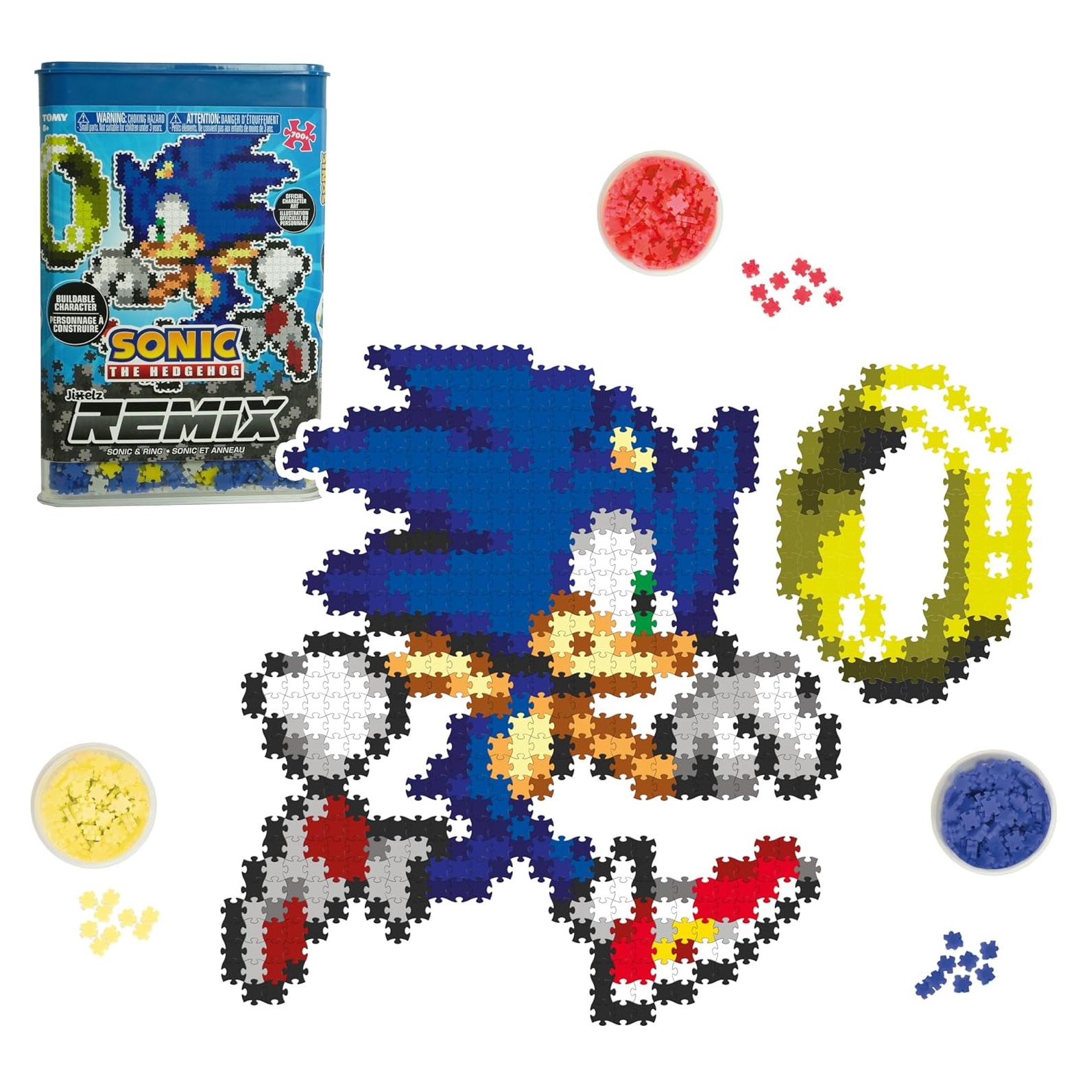 Kit de Manualidades Jixelz Remix TOMY Sonic y Anillo 700 Piezas