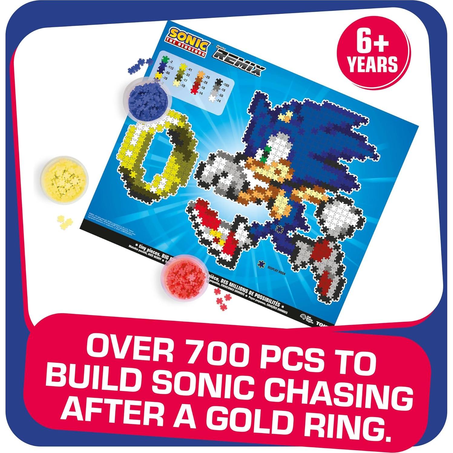 Kit de Manualidades Jixelz Remix TOMY Sonic y Anillo 700 Piezas