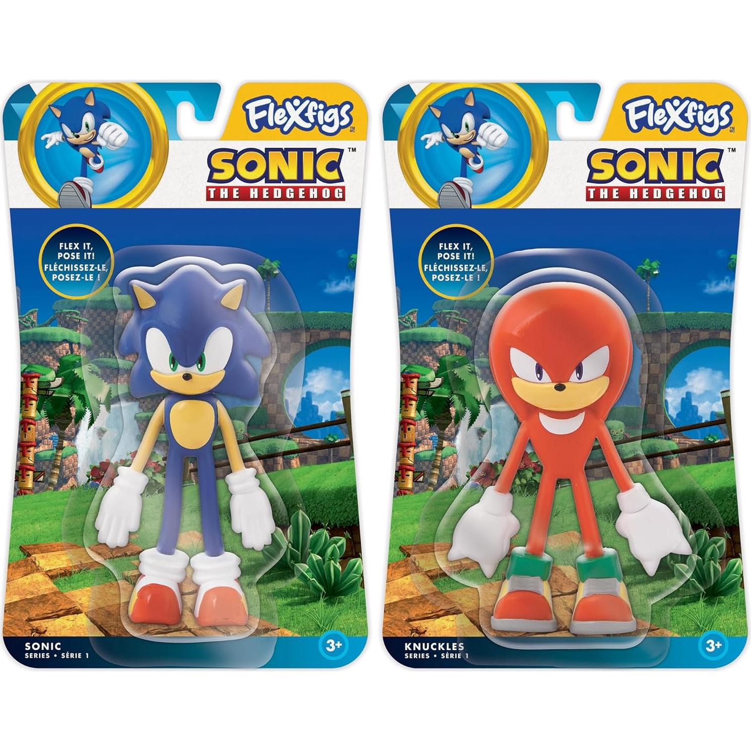Figuras de Acción TCG Toys FleXfigs Sonic y Knuckles - 2 Piezas