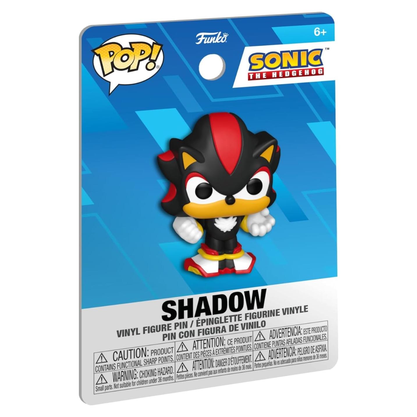 Pin de Vinilo Funko Pop! Sonic - Shadow - 6.4 cm - Coleccionable