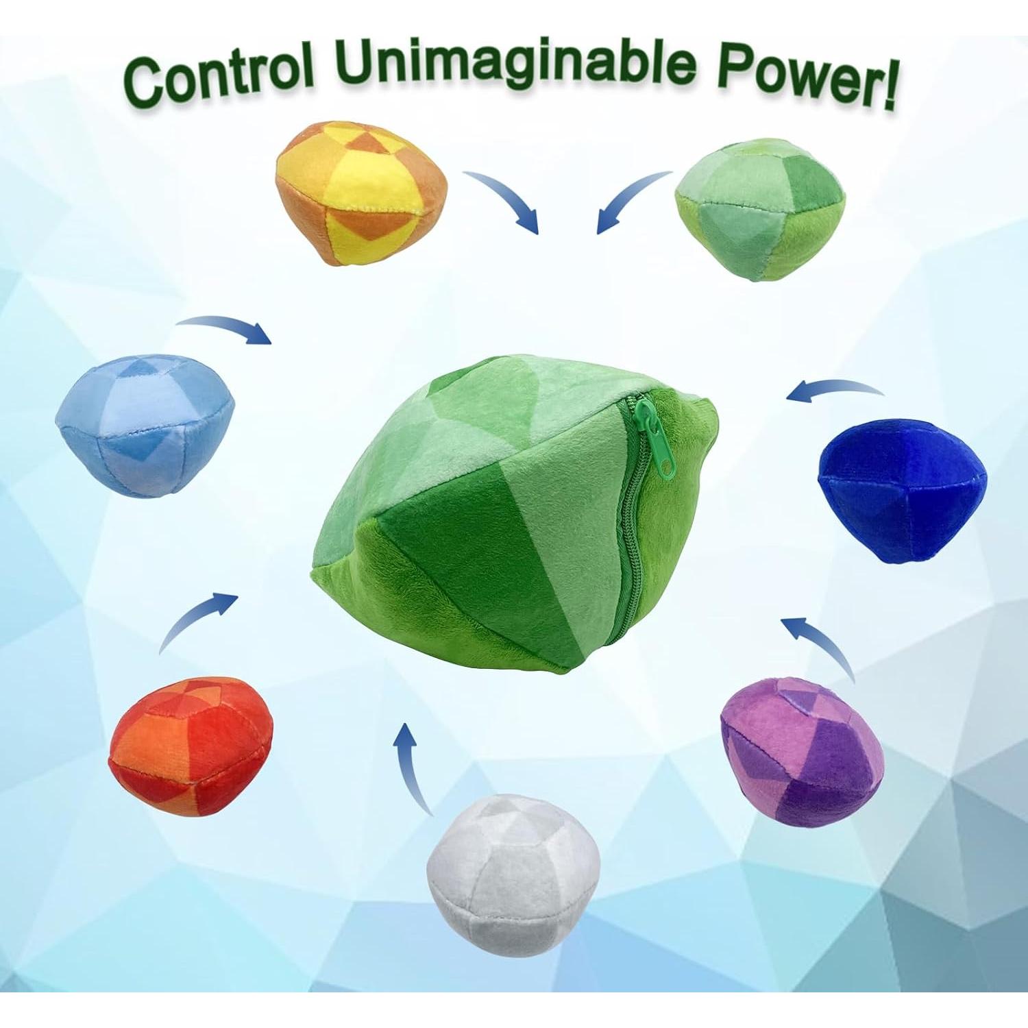 Conjunto de Juguetes de Peluche JDS Toy Store con Esmeralda y 7 Gemas