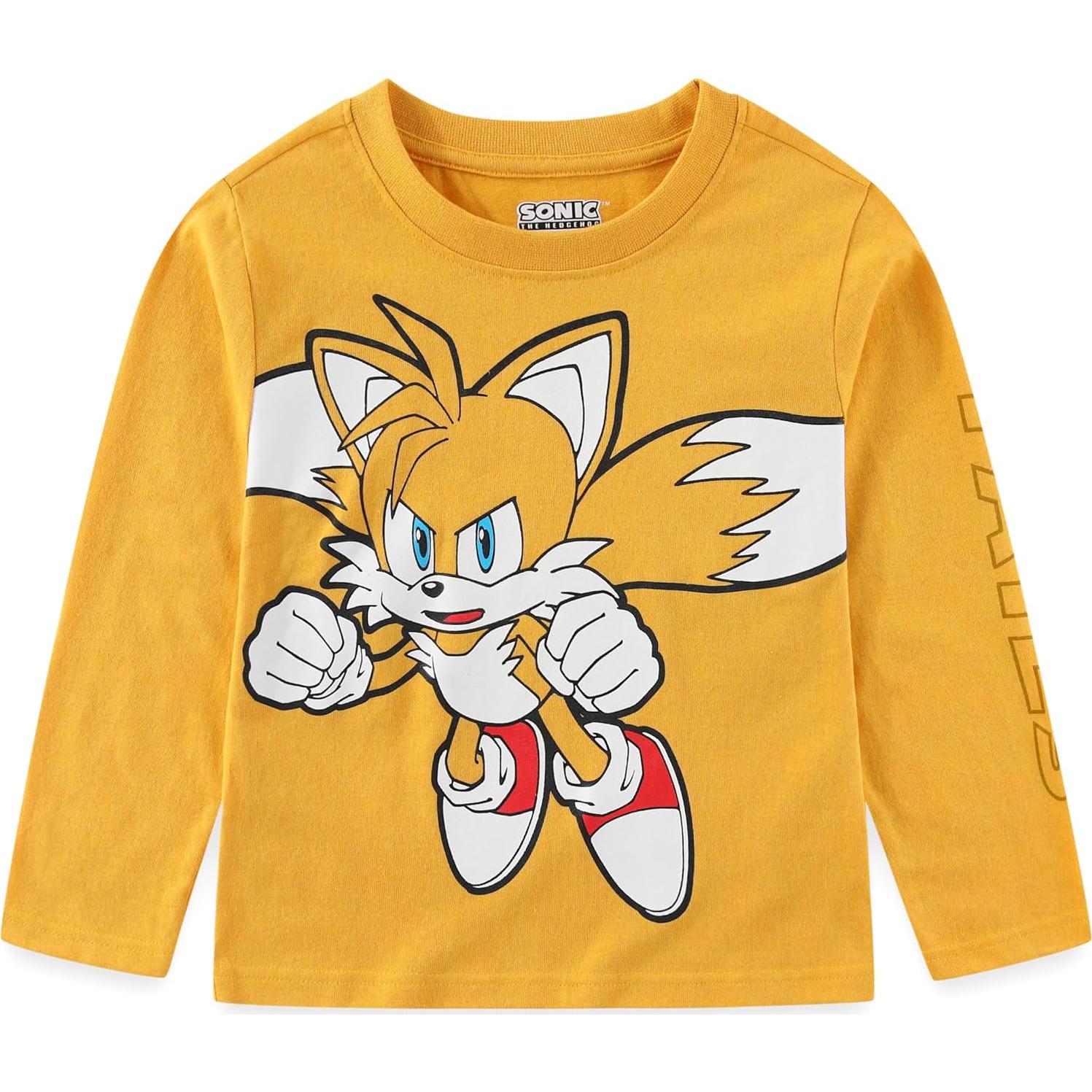 Camisetas de Manga Larga Niños SEGA Sonic Paquete de 4