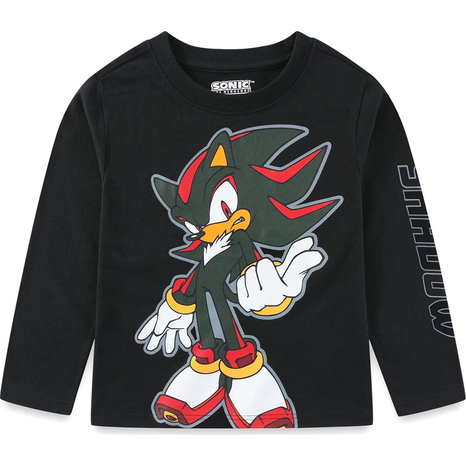 Camisetas de Manga Larga Niños SEGA Sonic Paquete de 4