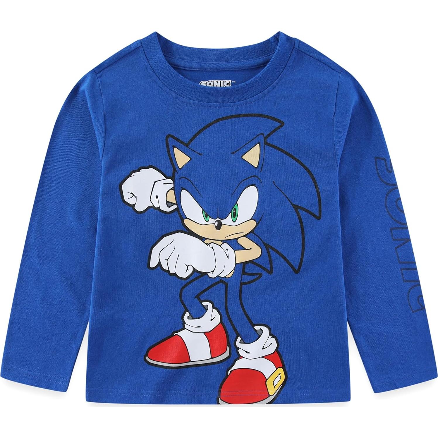 Camisetas de Manga Larga Niños SEGA Sonic Paquete de 4
