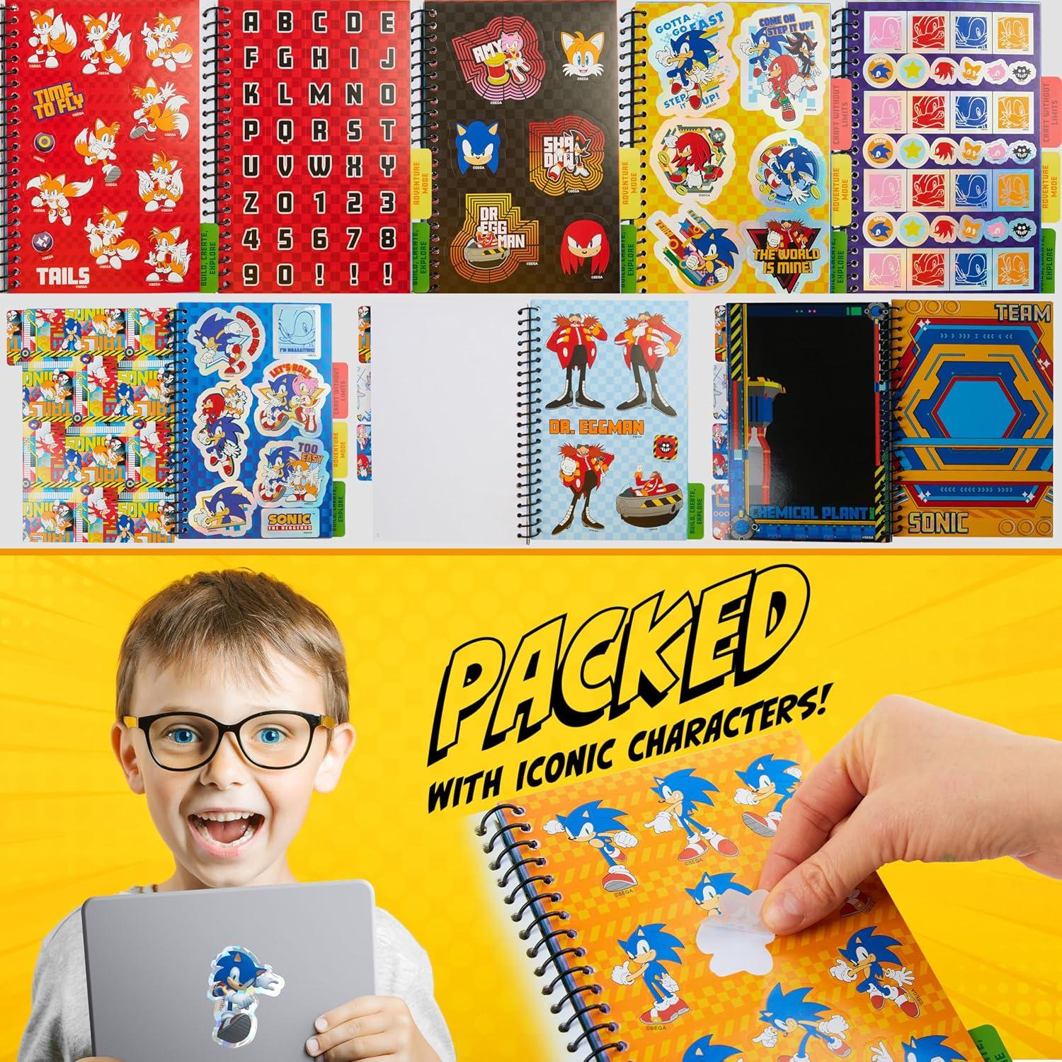 Libro de Stickers Sonic El Erizo - 28 Hojas, 400 Stickers