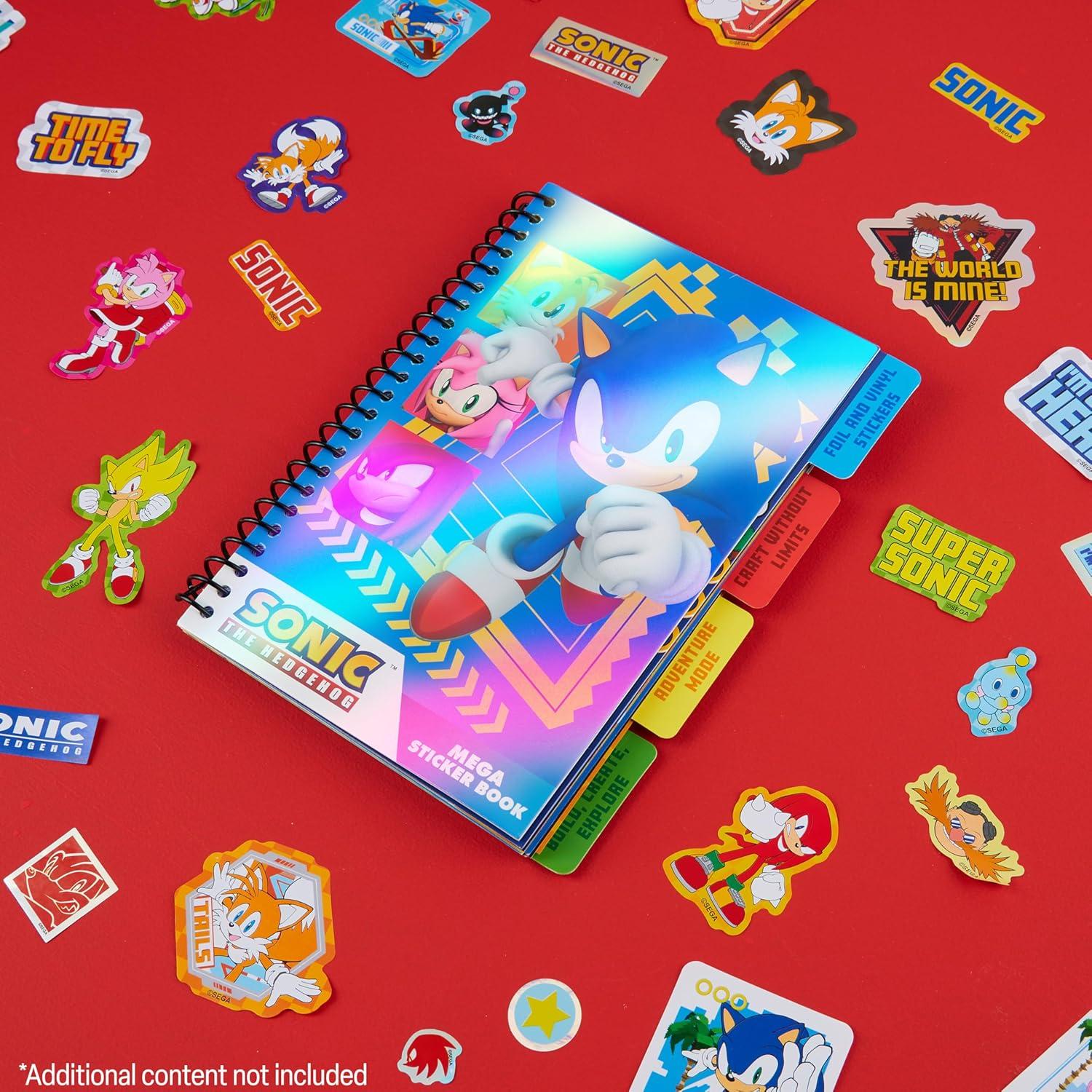 Libro de Stickers Sonic El Erizo - 28 Hojas, 400 Stickers
