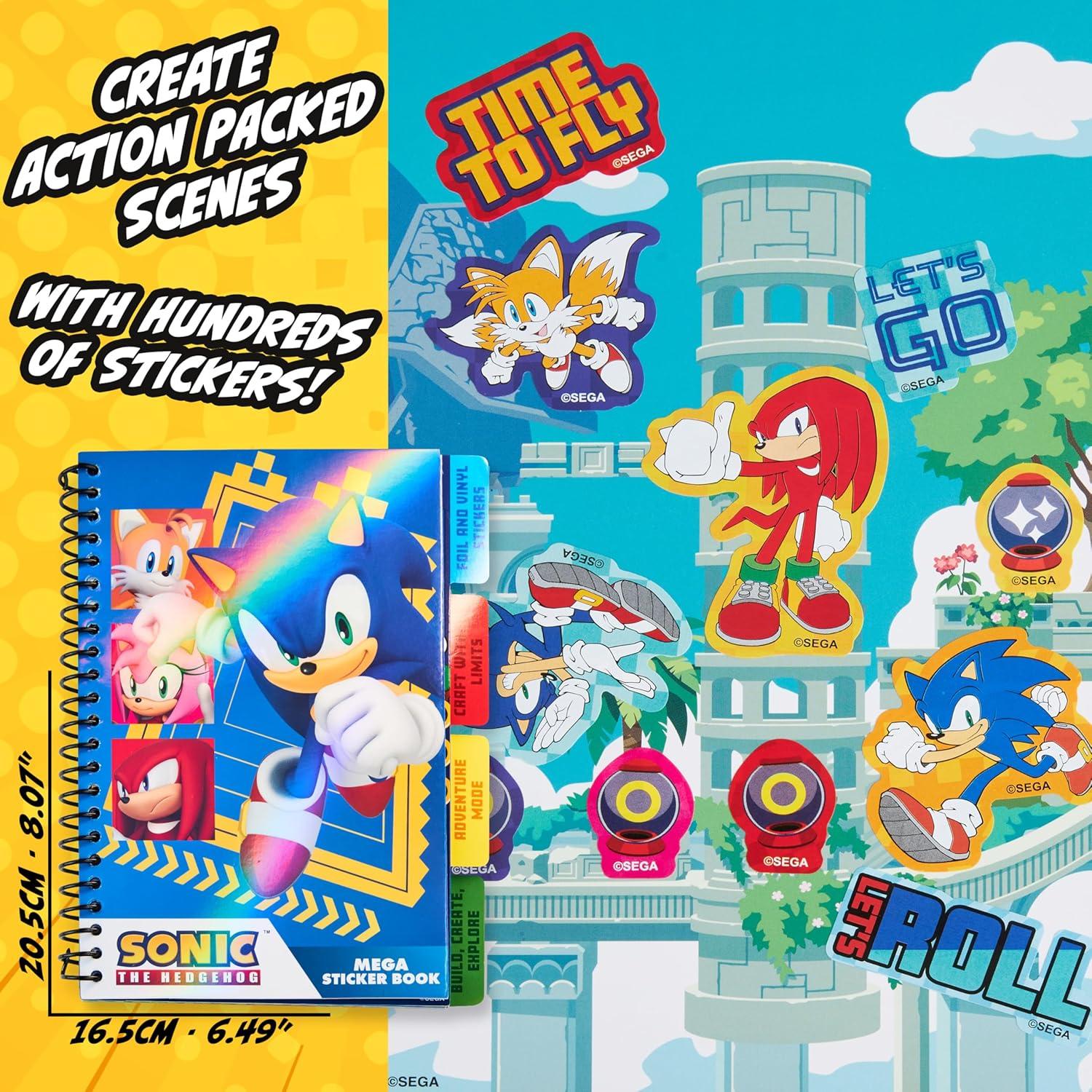 Libro de Stickers Sonic El Erizo - 28 Hojas, 400 Stickers