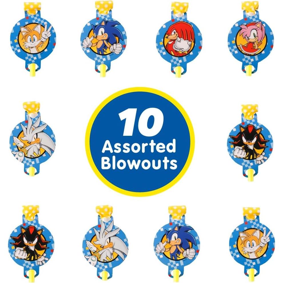 Kit de Fiesta Sonic The Hedgehog - 107 Piezas para 10 Invitados