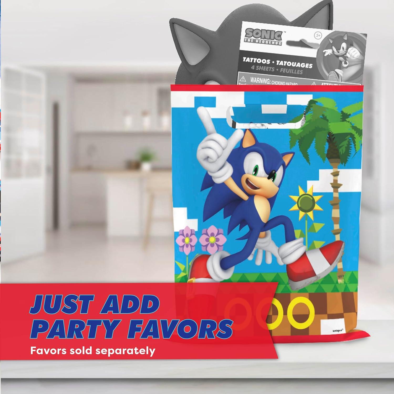 Bolsas de Fiesta Sonic 24 Unidades 18.42x20.96cm Plástico